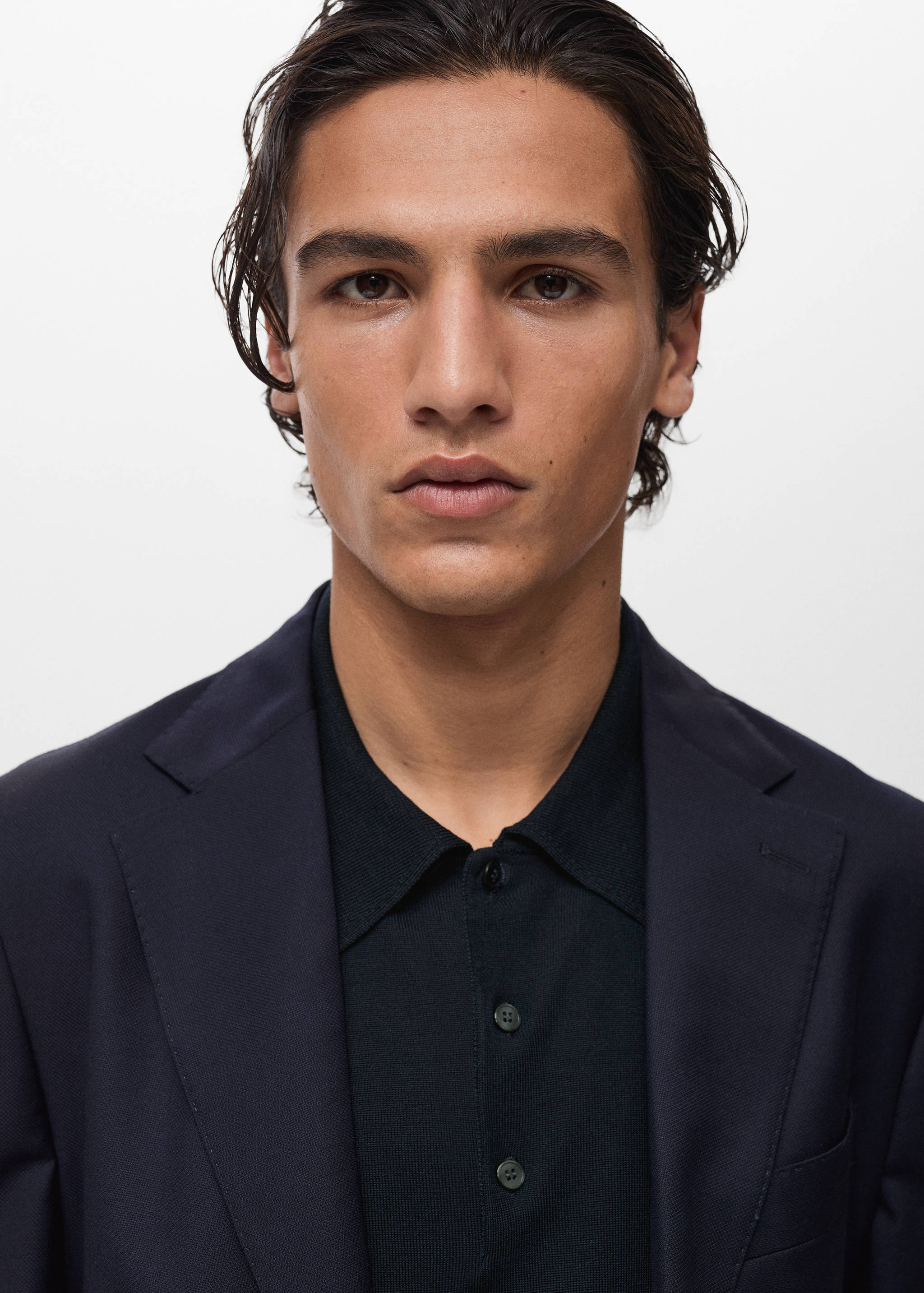 Blazer de 100% lã fria slim fit - Pormenor do artigo 1