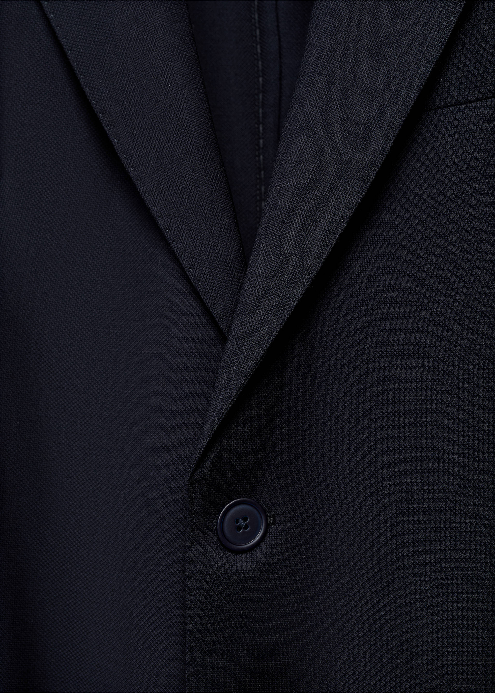 Veste 100 % laine froide slim-fit - Détail de l'article 8, Bleu marine. Ref: 87027891-00.