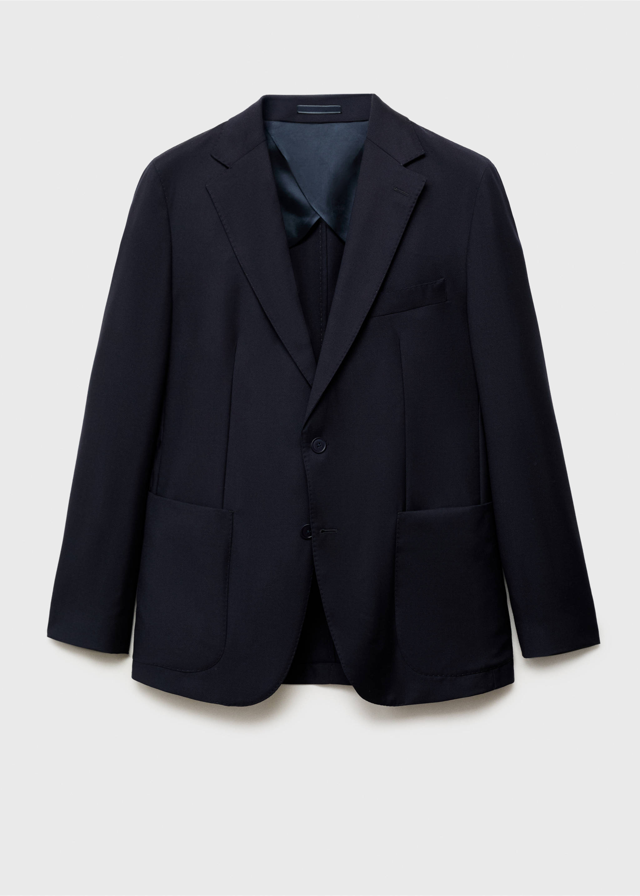 Slim-fit jacket made from 100% cool wool - Article without model, Navy. Ref: 87027891-00.