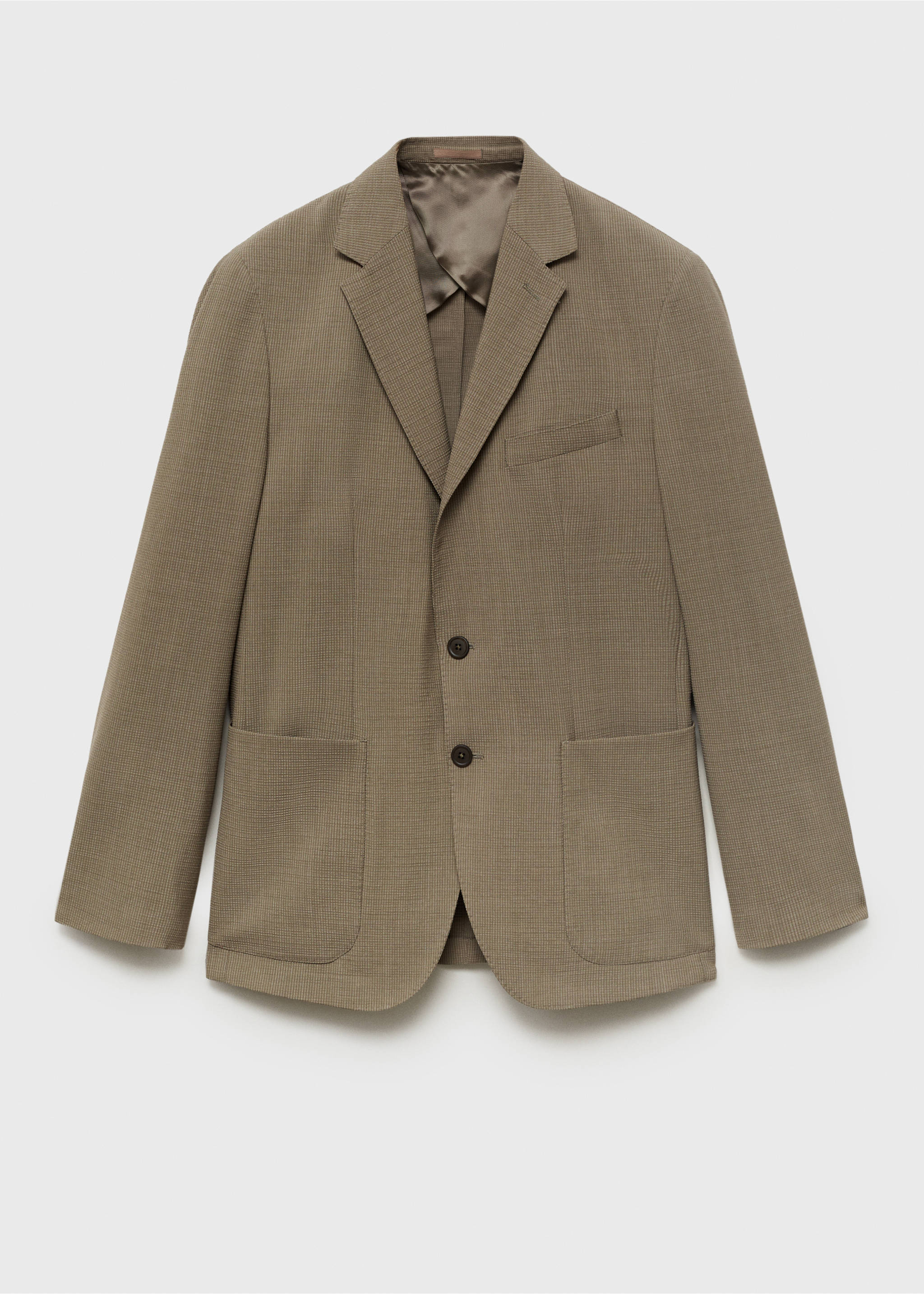 Veste de costume slim fit laine froide - Article sans modèle, Gris vison. Ref: 87027892-00.