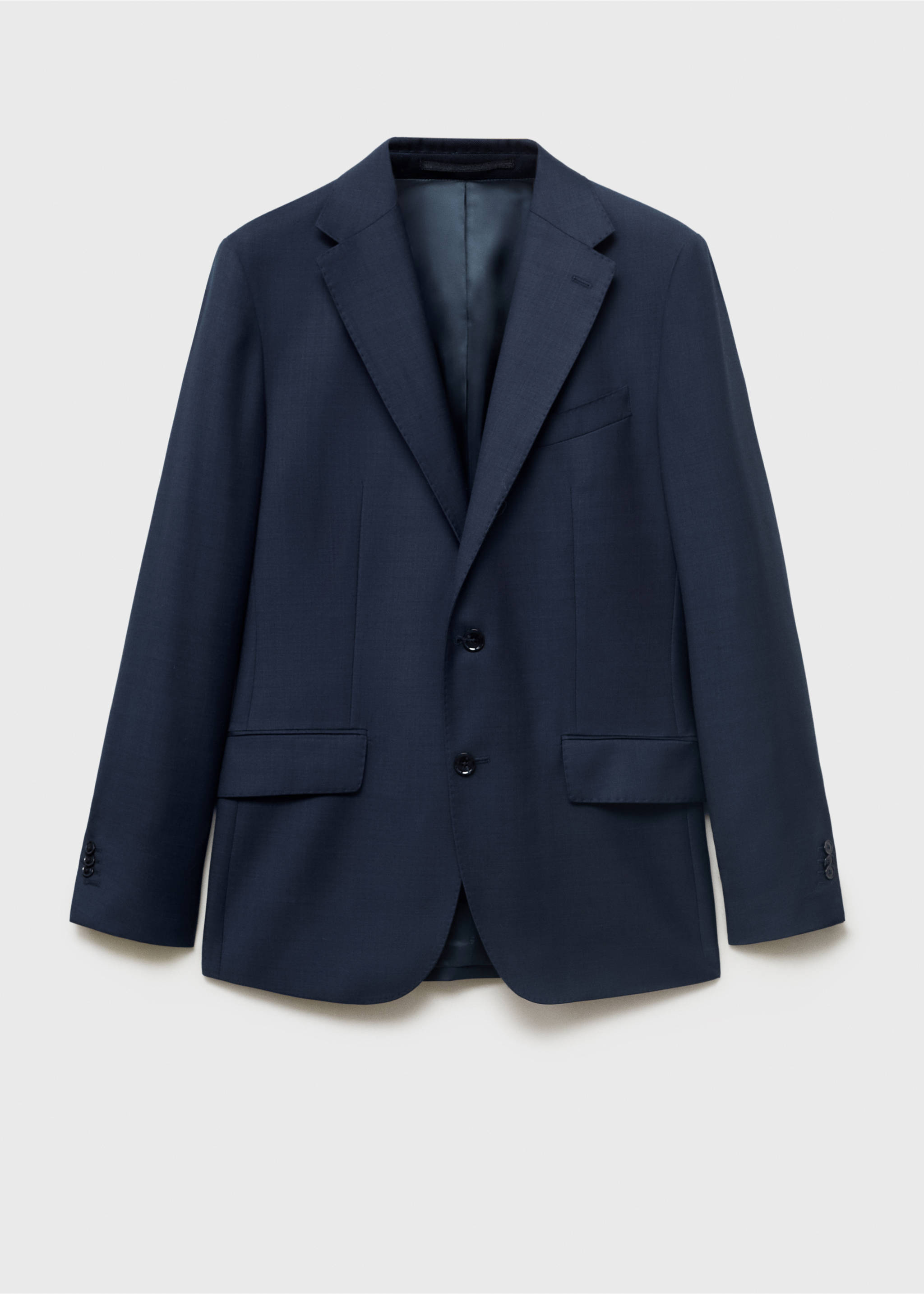 Venice 100% virgin wool suit jacket - Article without model, Navy. Ref: 87027893-00.