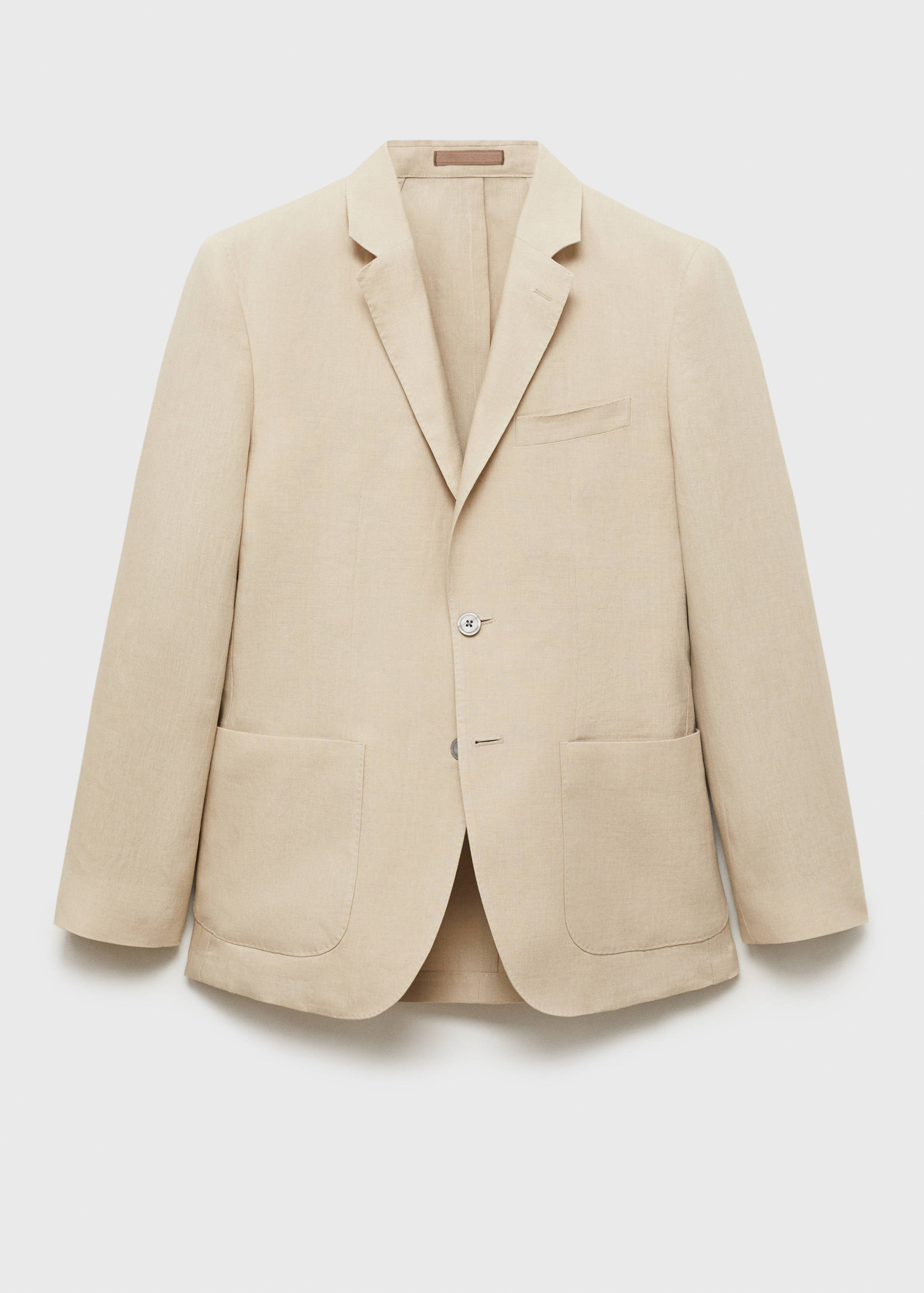 Blazer aus 100 % Leinen mit aufgesetzten Taschen - Artikel ohne Model