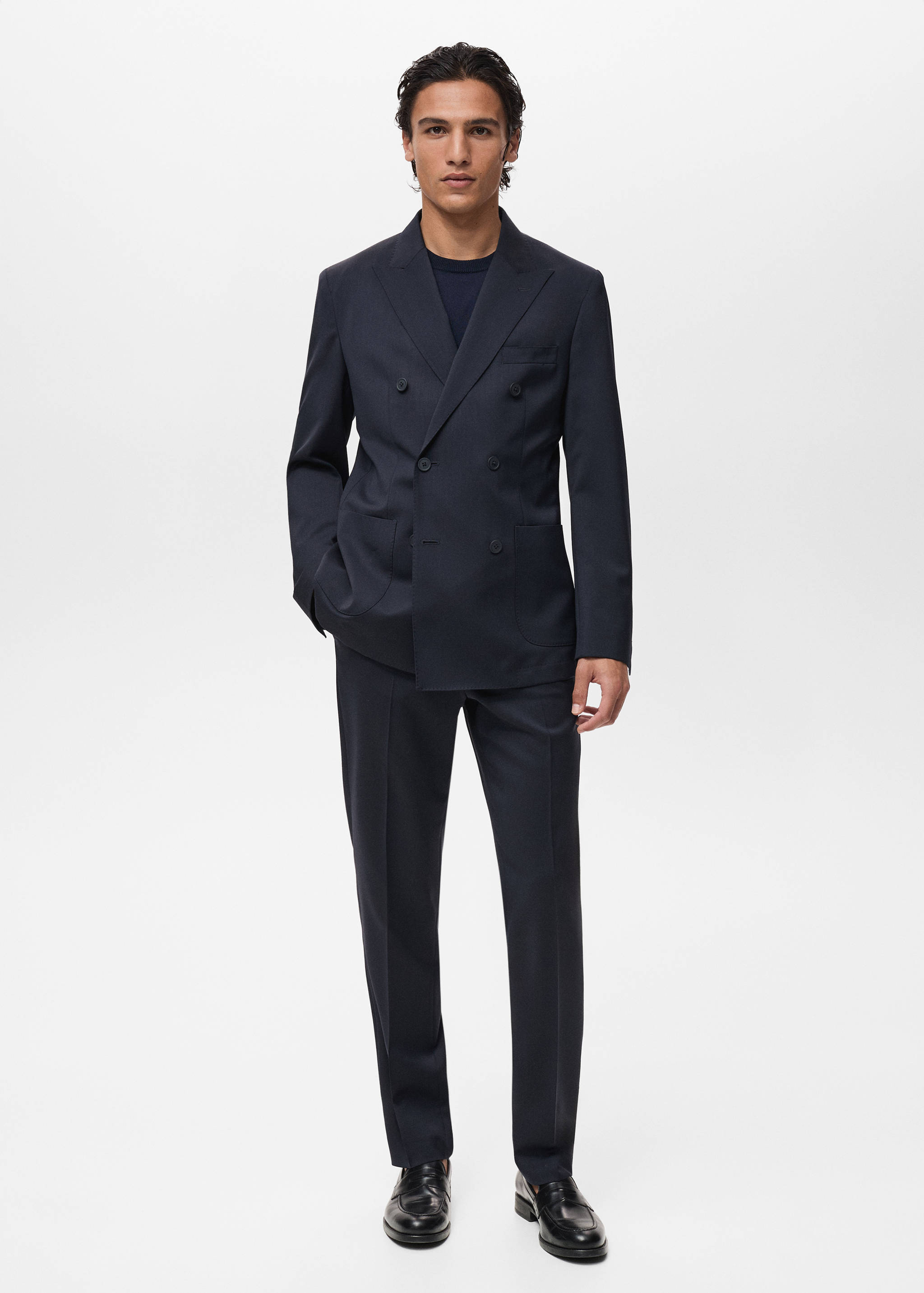 Americana vestit creuada 100% llana freda - Pla general