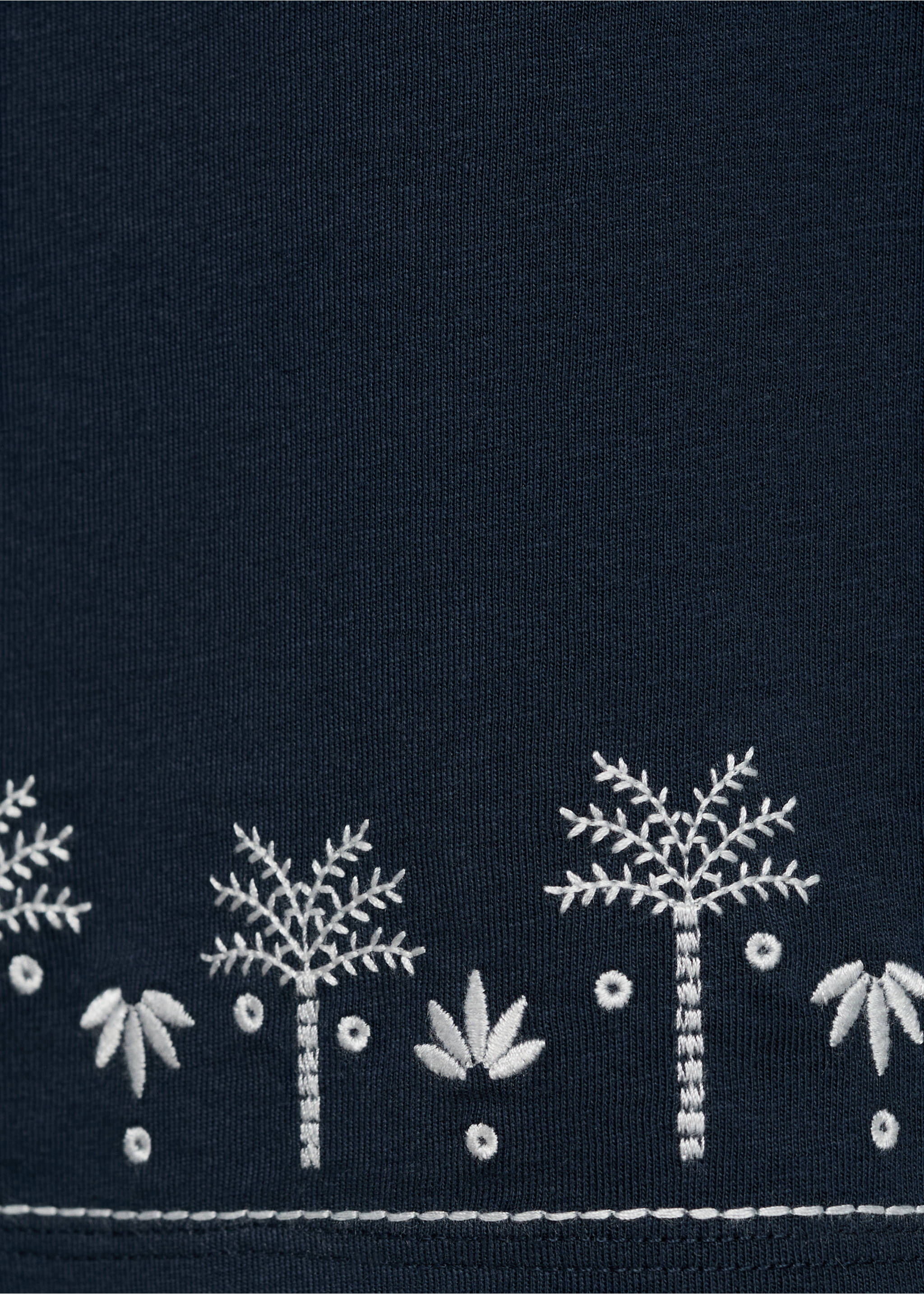 Embroidered short-sleeved t-shirt - Details of the article 8, Navy. Ref: 87027898-00.