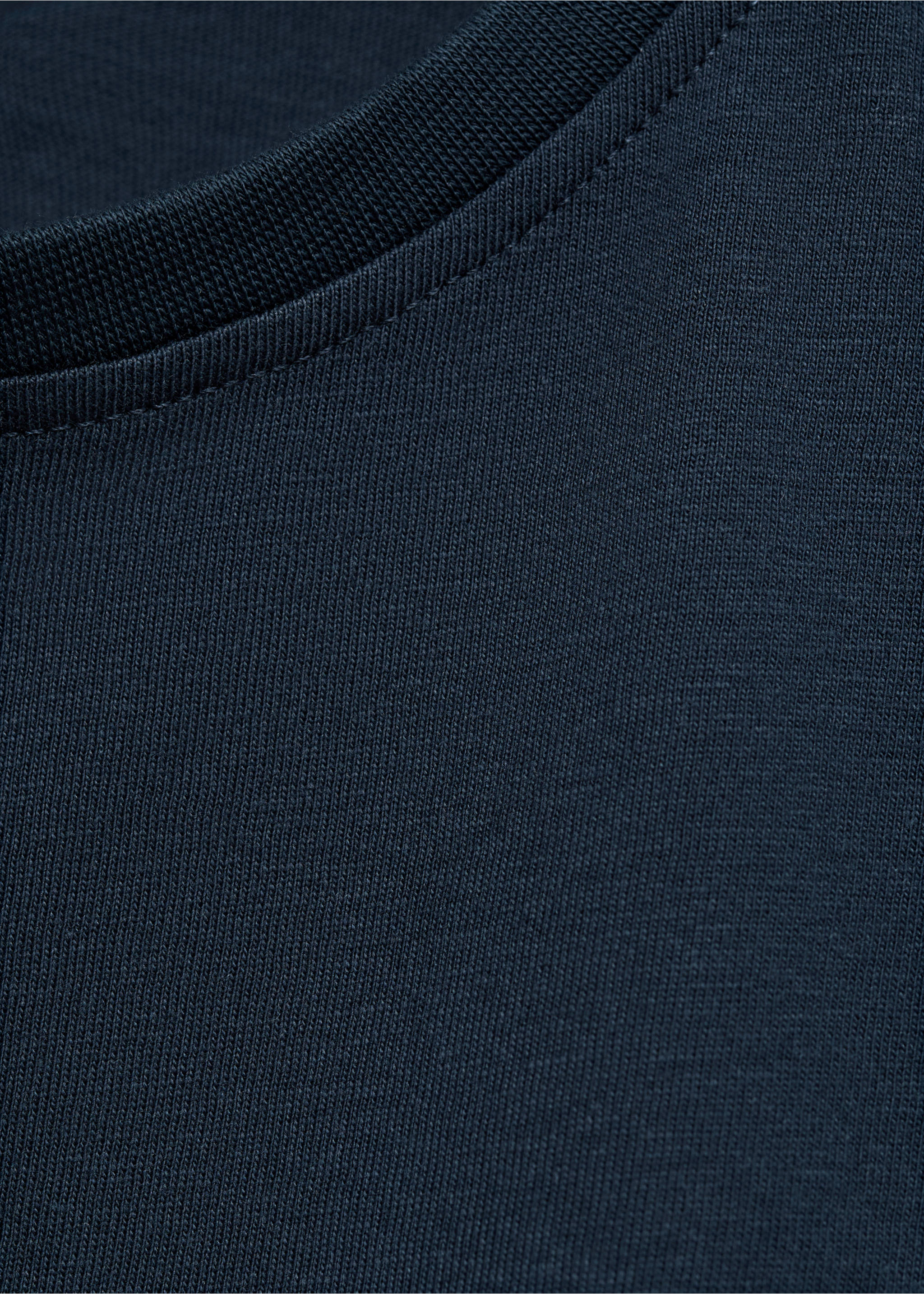 Embroidered short-sleeved t-shirt - Details of the article 0, Navy. Ref: 87027898-00.
