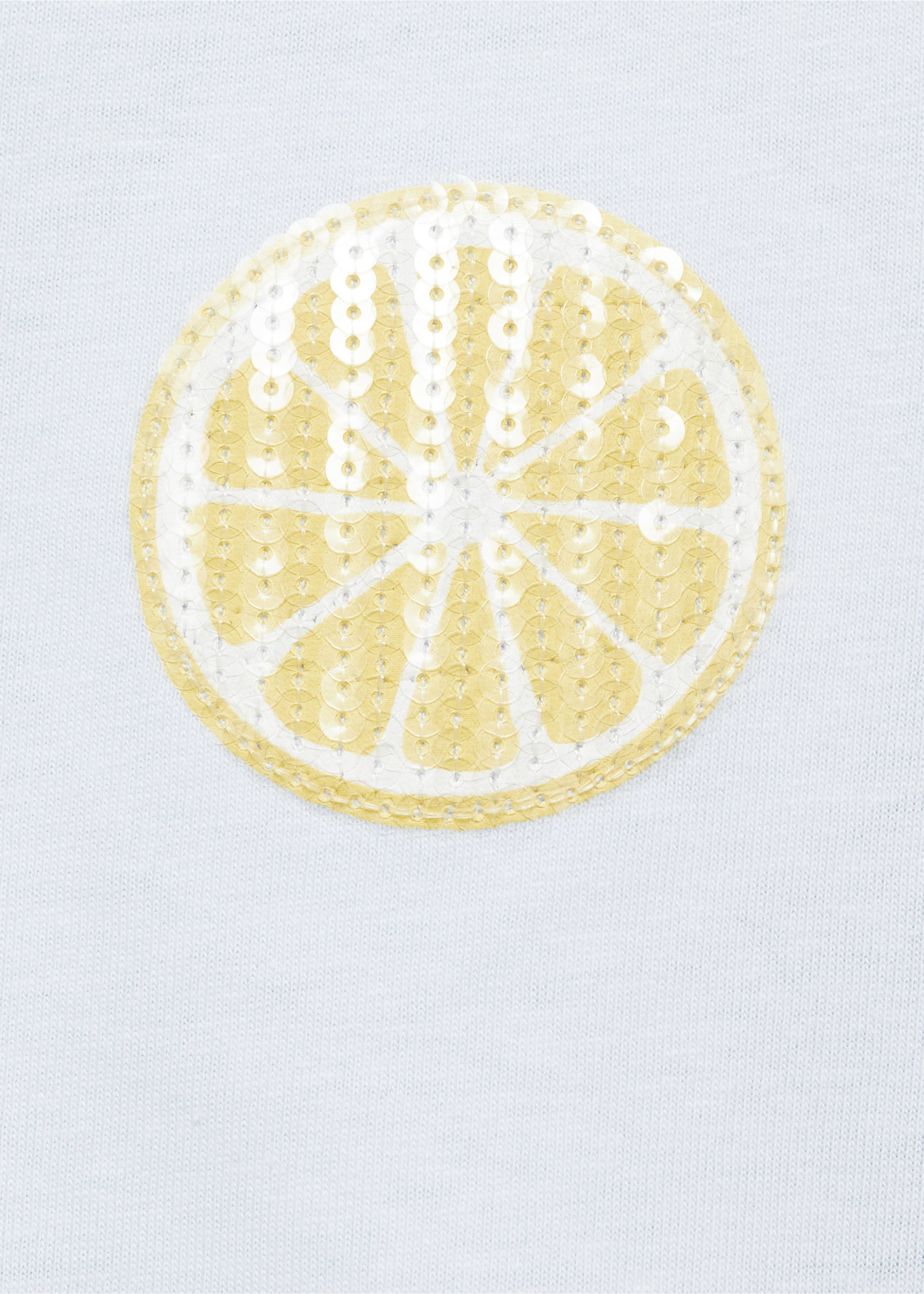 Lemon t-shirt with sequins - Details of the article 8, Sky Blue. Ref: 87027899-00.