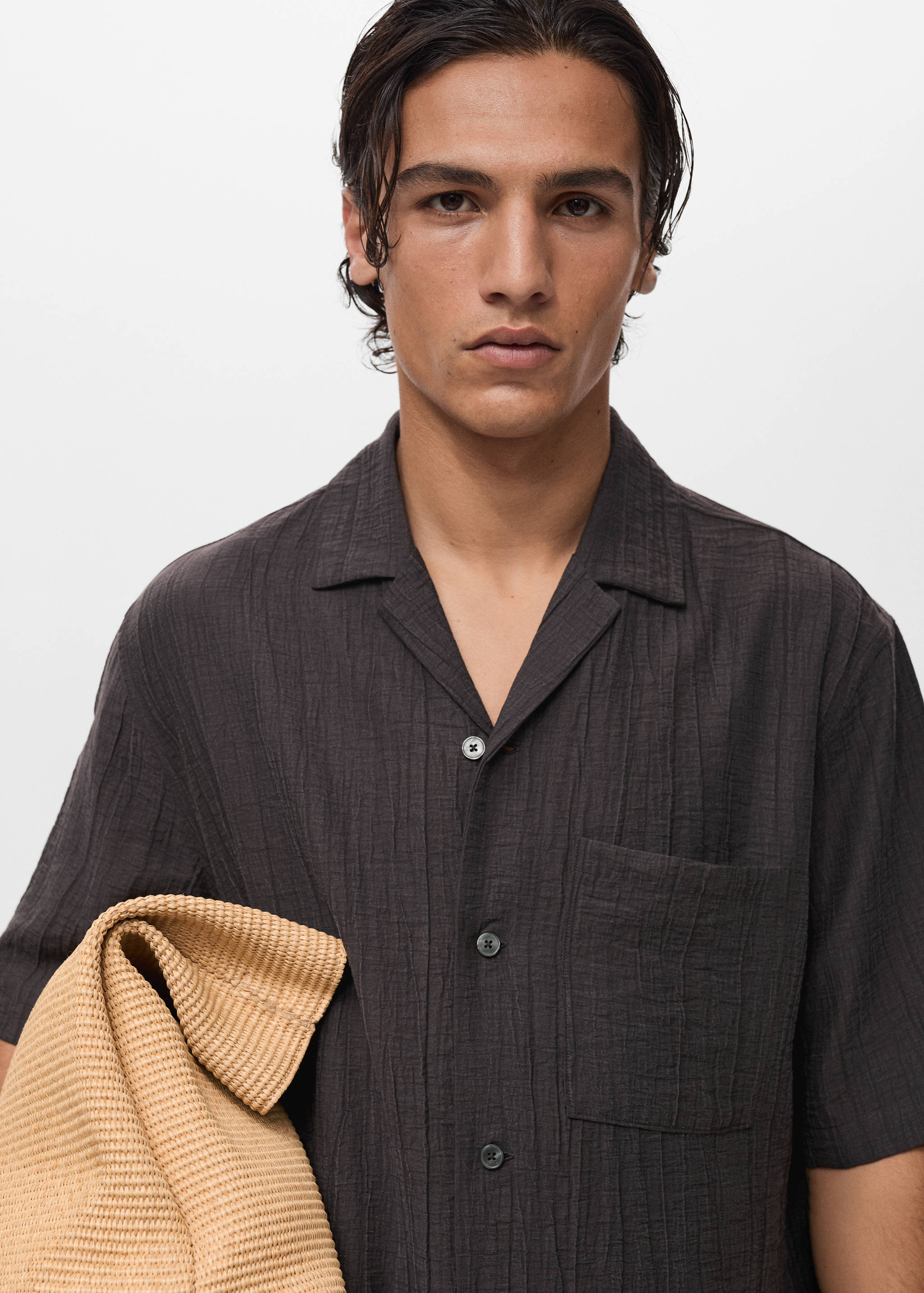 Creased-effect shirt - Details of the article 1