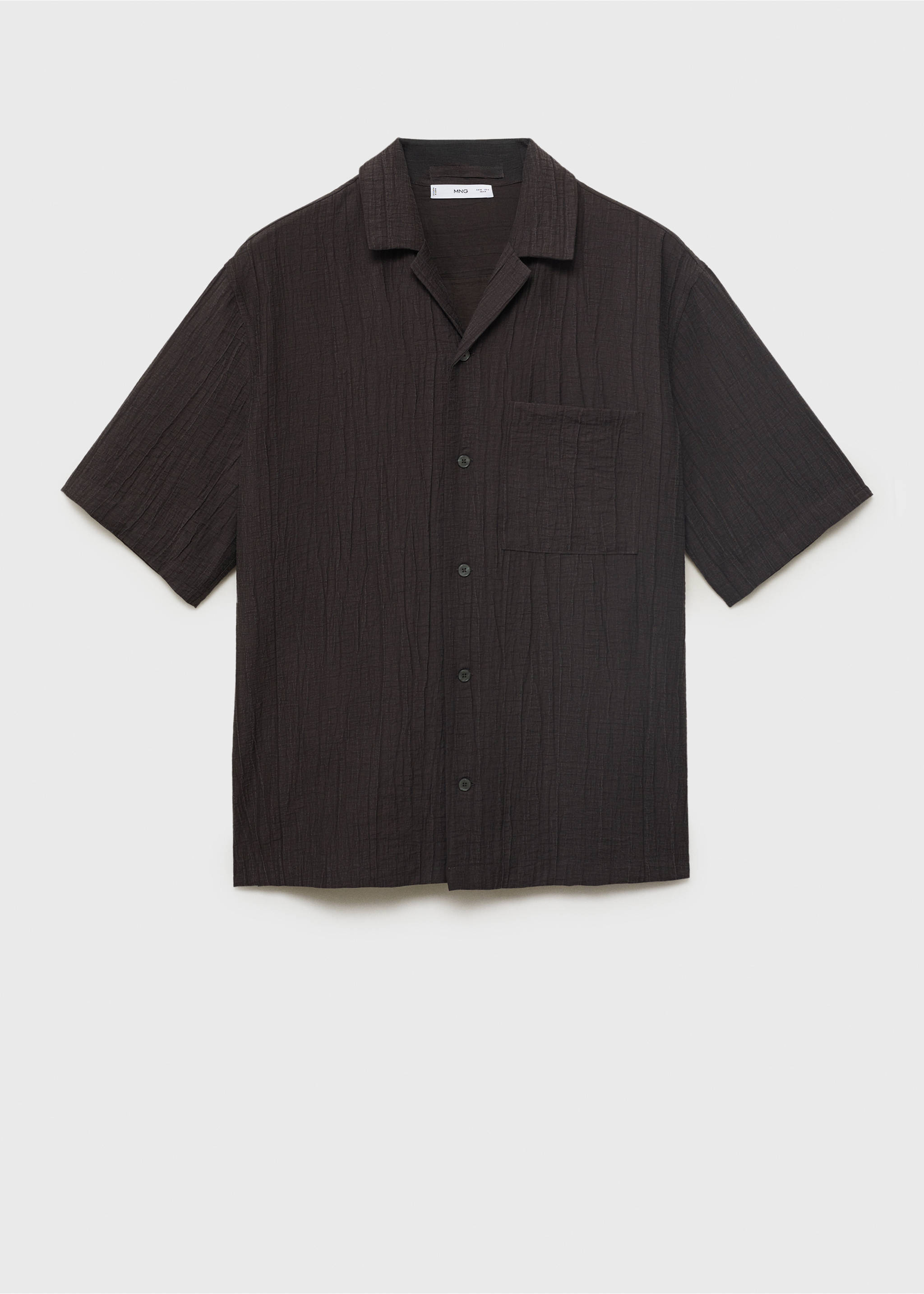Camisa com efeito enrugado - Artigo sem modelo, Castanho. Ref: 87027903-00.