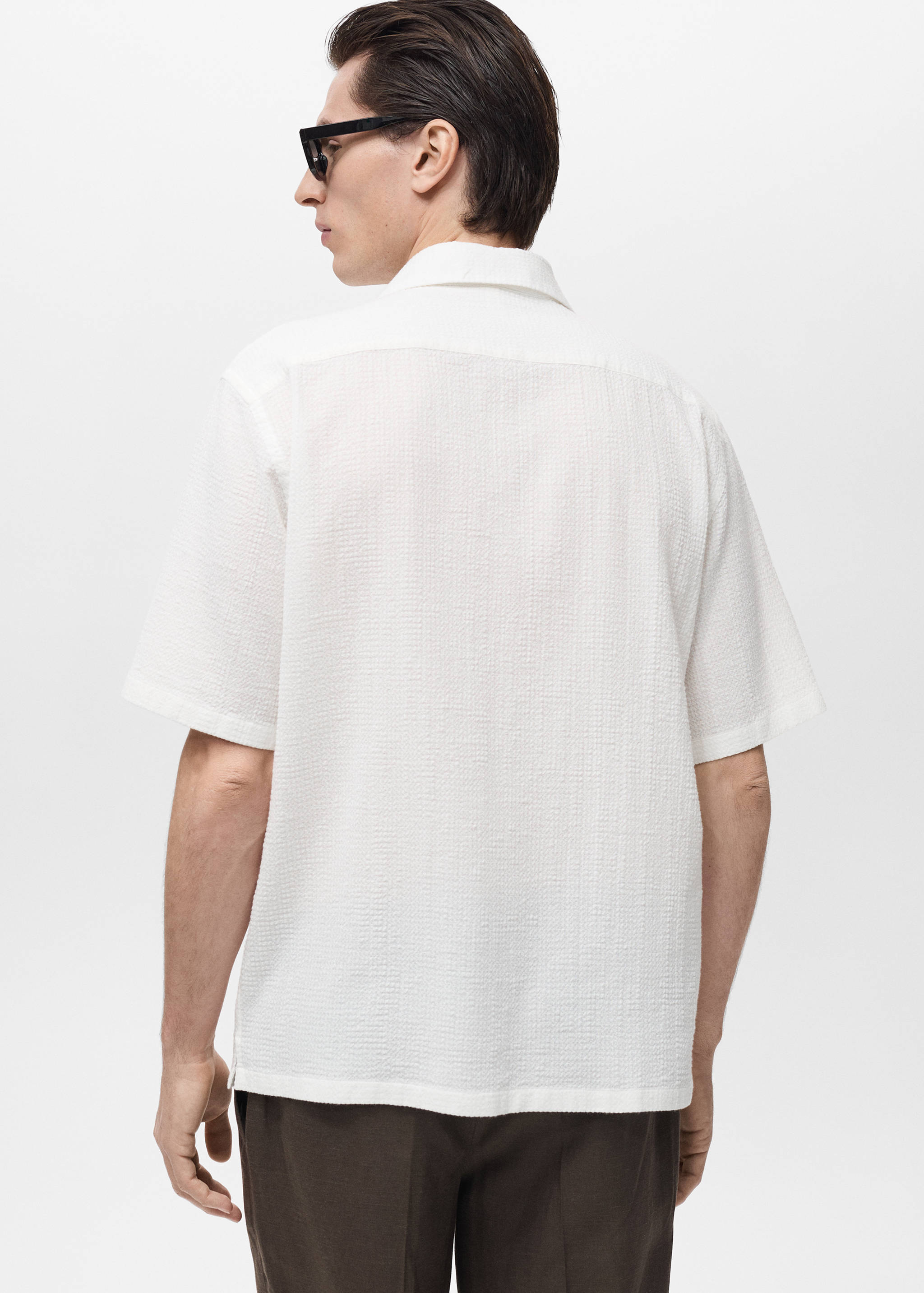 Bowling nyakú seersucker ing - A cikk hátulja