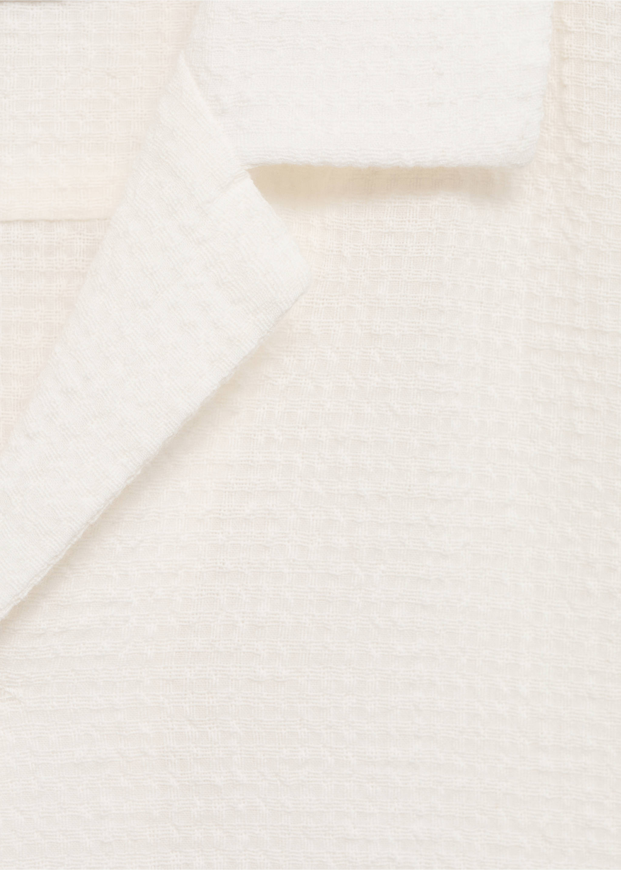 Seersucker-Hemd mit Bowlingkragen - Detail des Artikels 8, Weiß. Ref: 87027905-00.