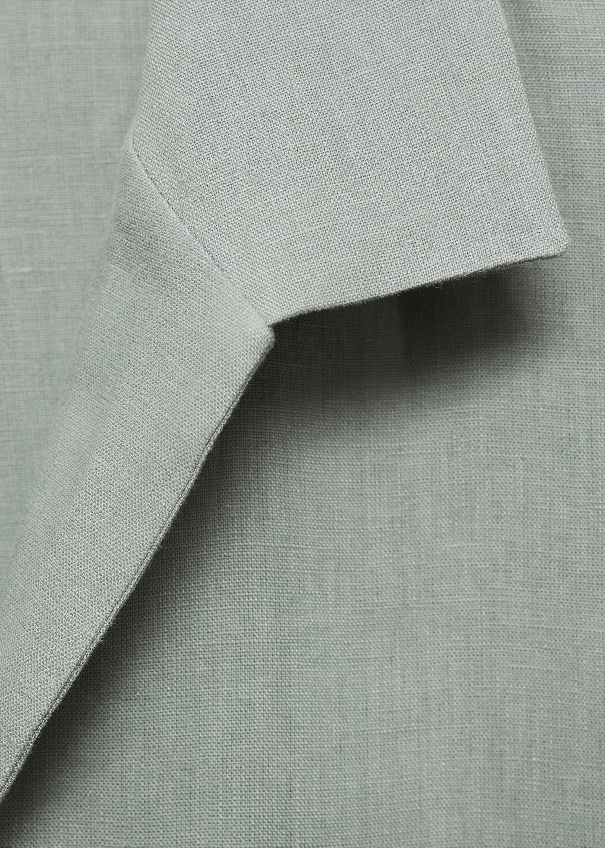 Camisa 100% lino manga corta - Detalle del artículo 0, Verde agua. Ref: 87027907-00.