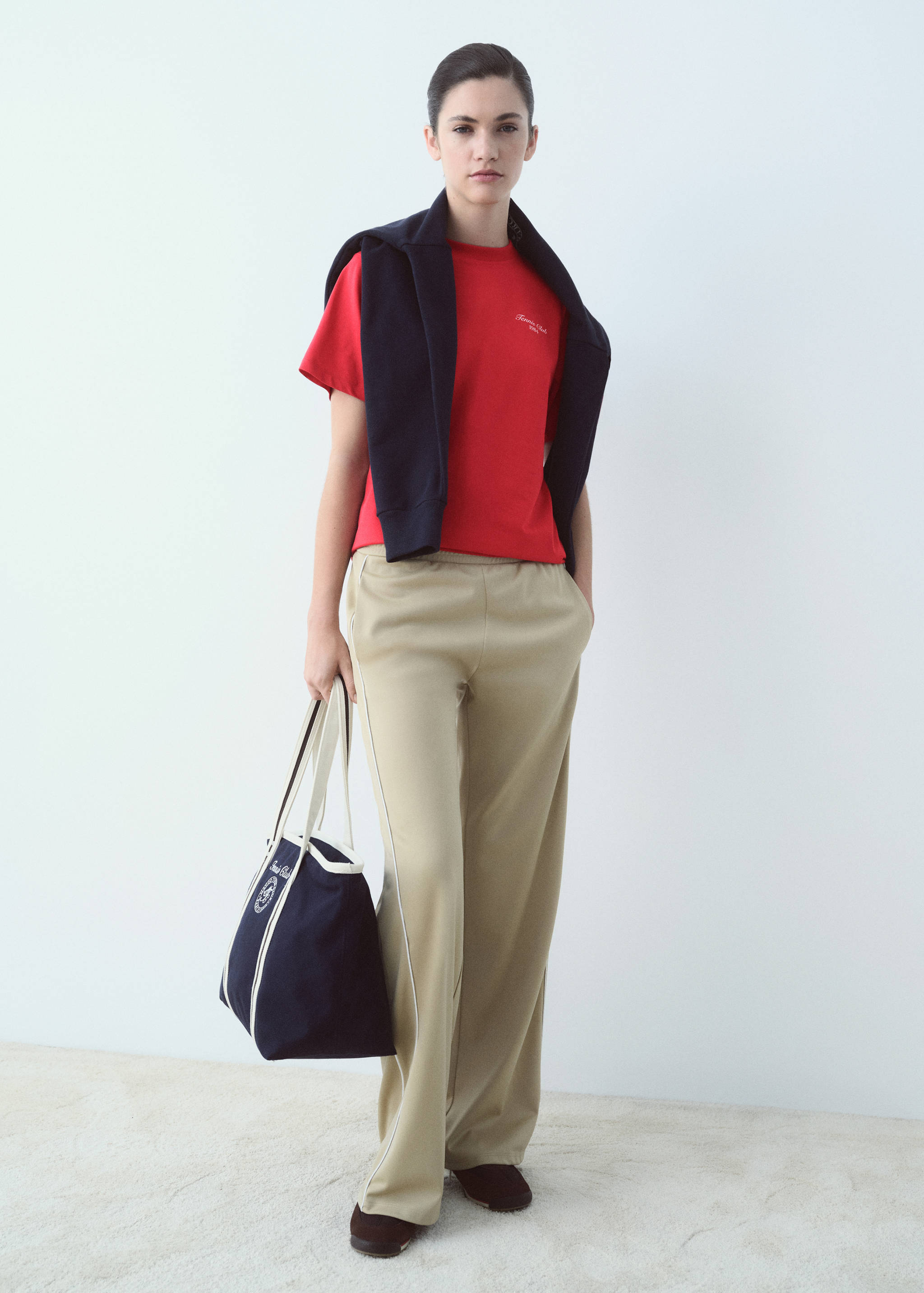 Cotton t-shirt with printed message - General plane