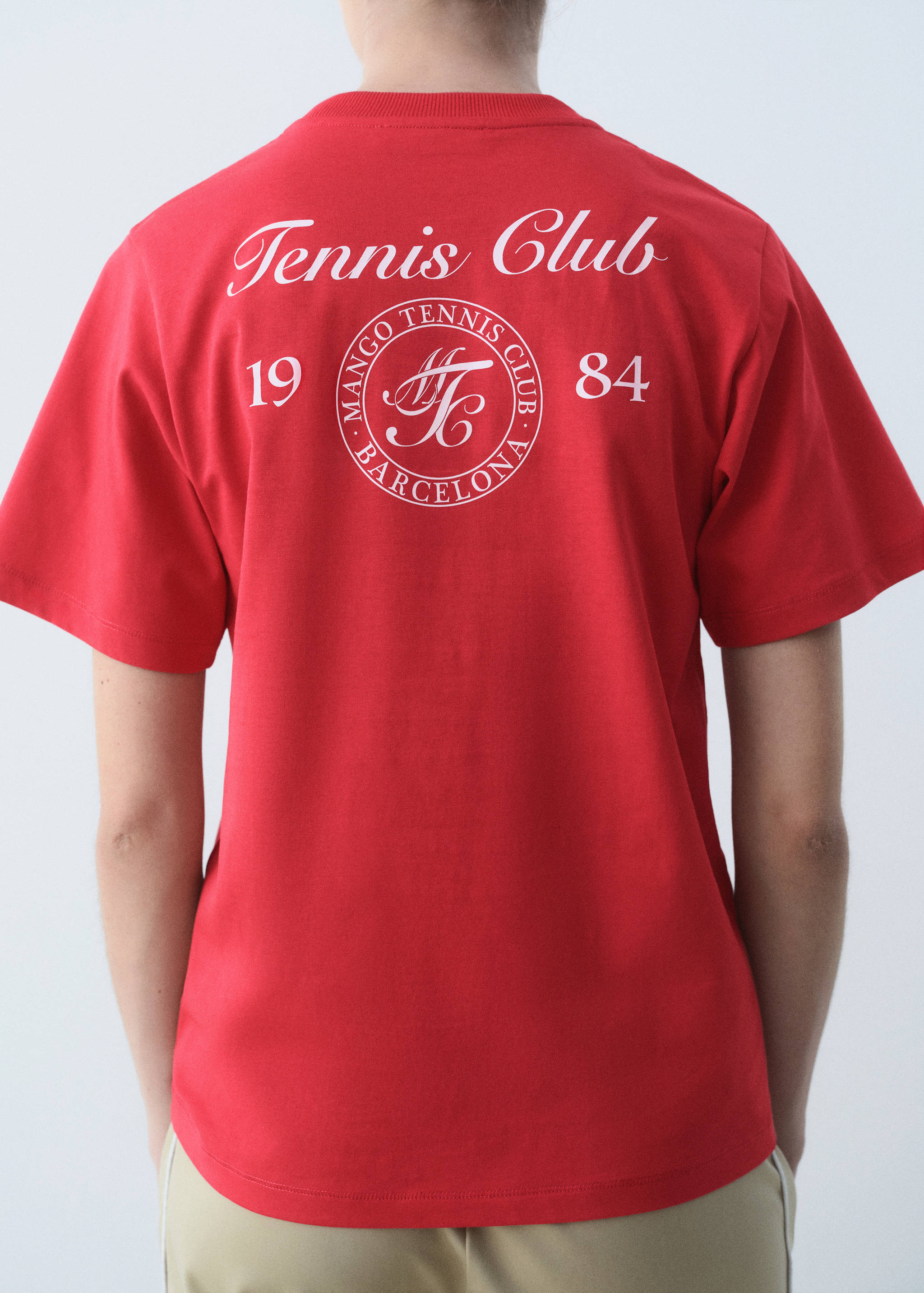 Cotton t-shirt with printed message - Reverse of the article