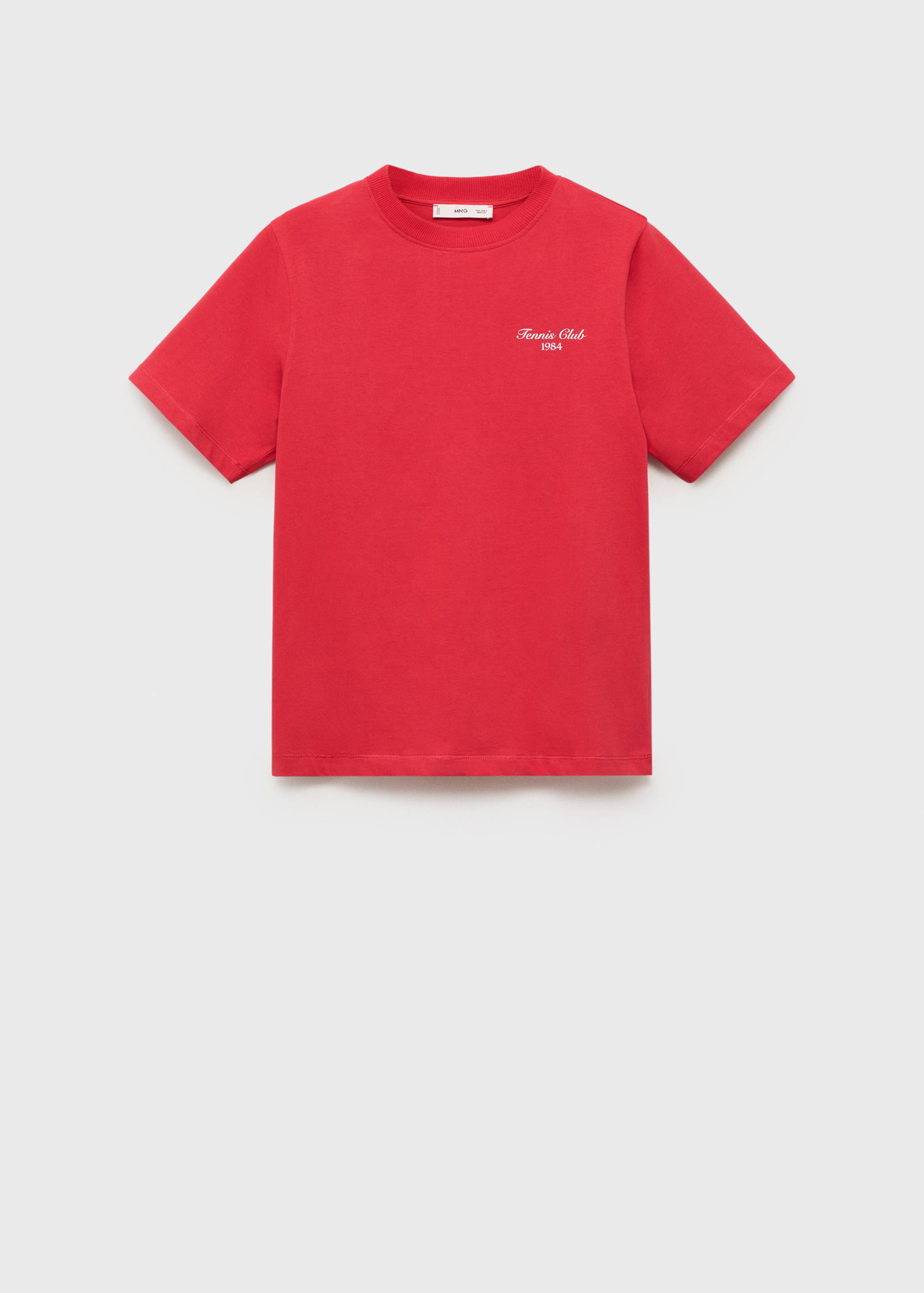 Cotton t-shirt with printed message - Article without model