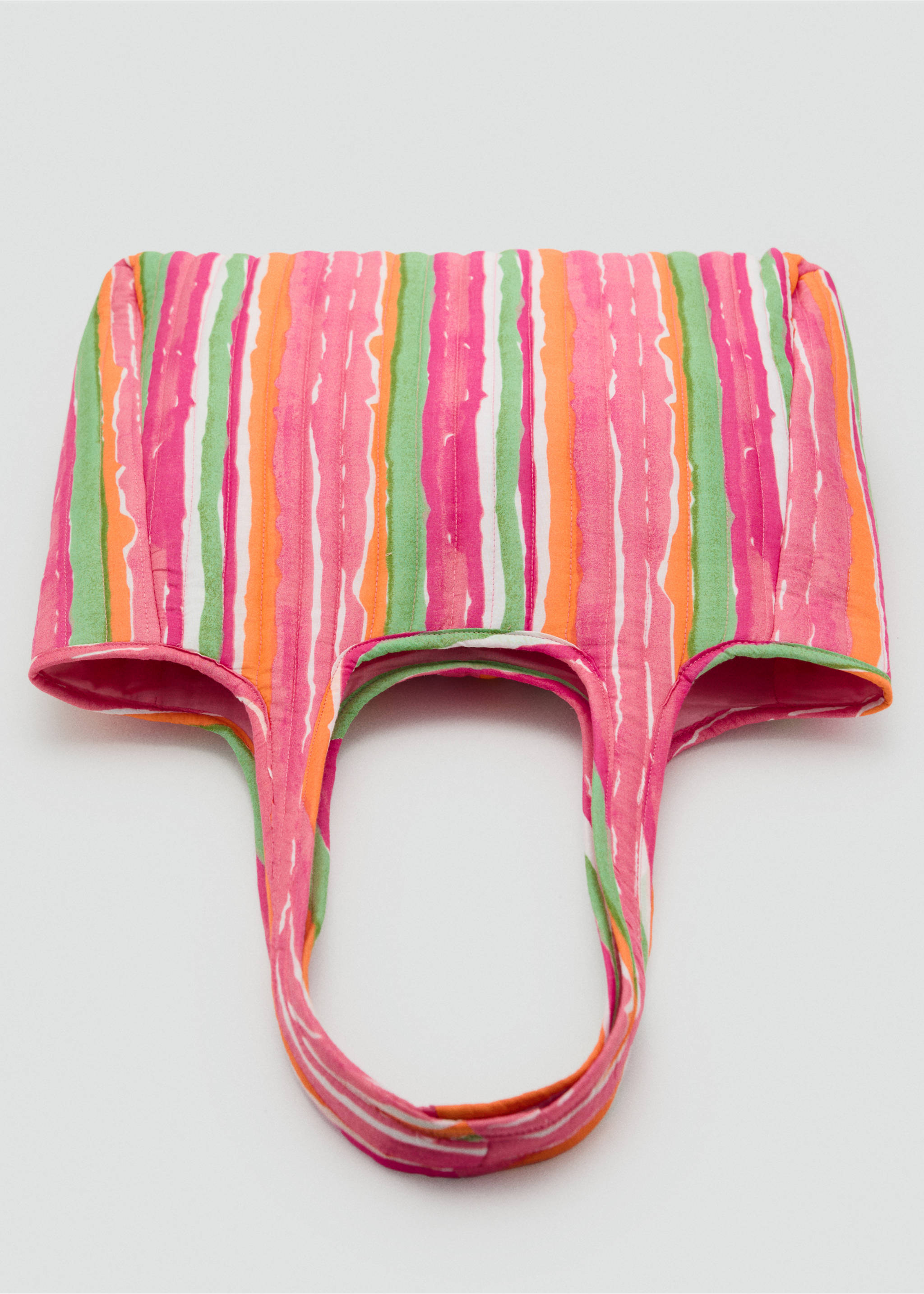 Gemusterte Tote-Bag - Detail des Artikels 2, Rosa. Ref: 87028261-00.