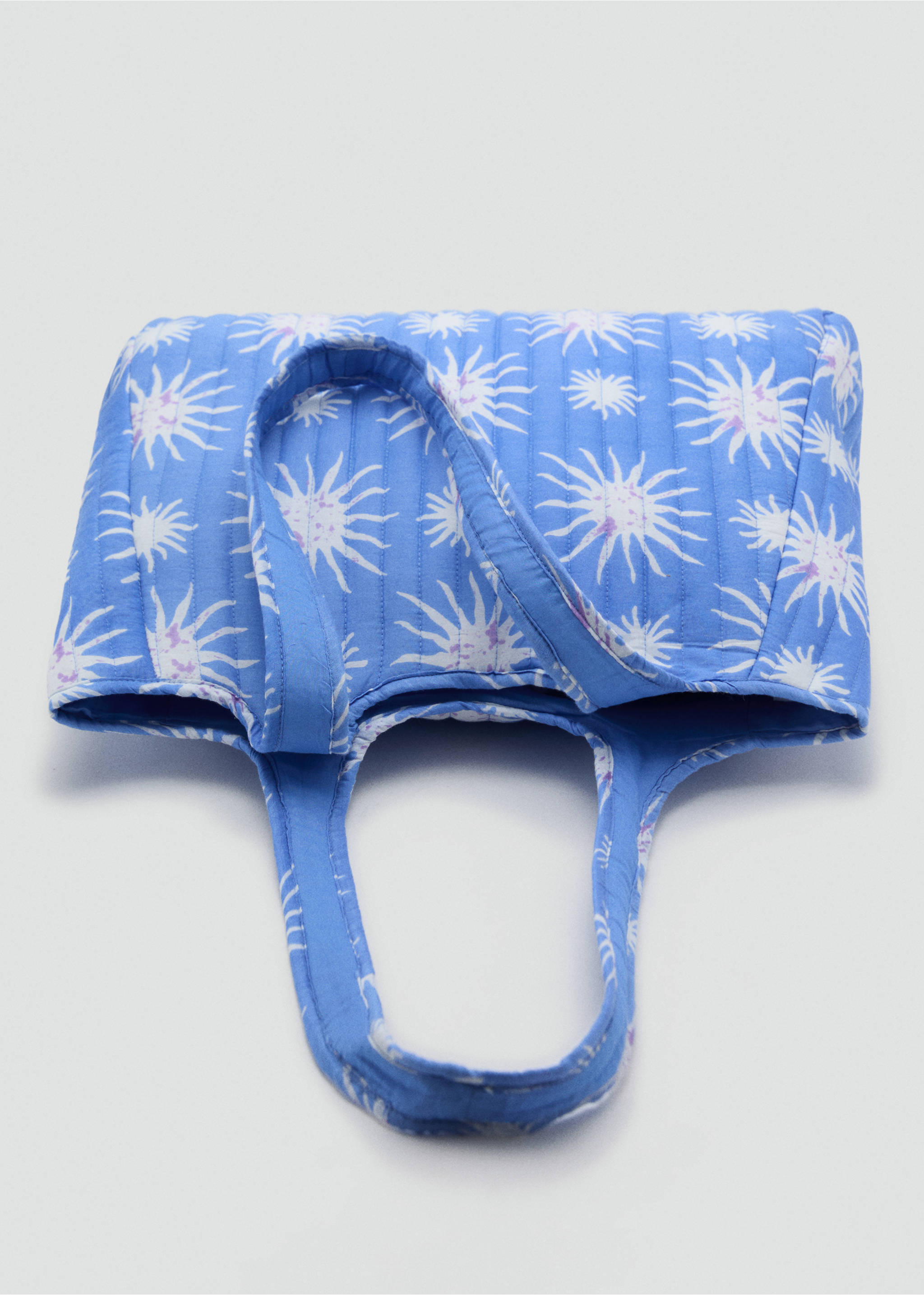 Gemusterte Tote-Bag - Detail des Artikels 2, Blau. Ref: 87028262-00.