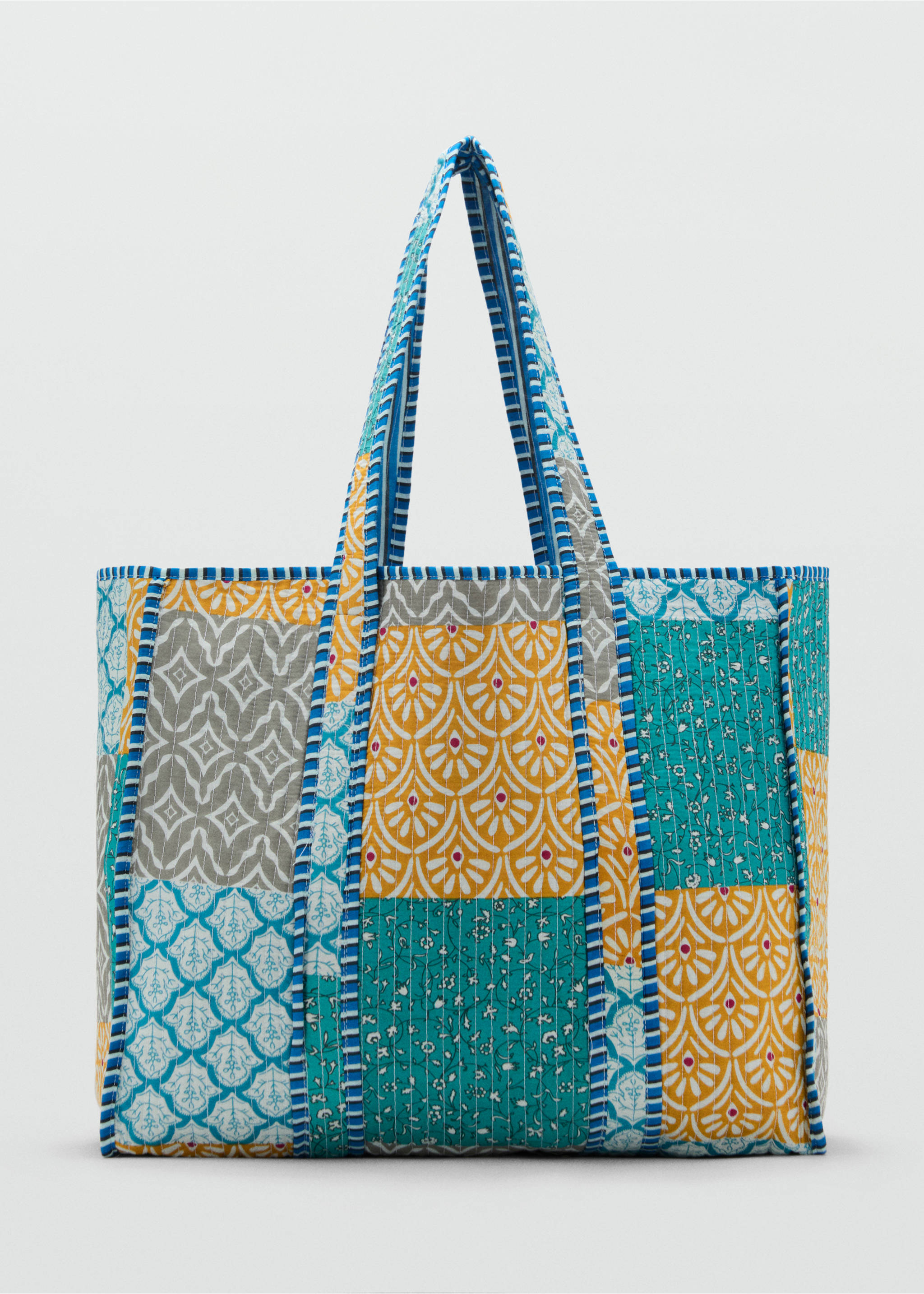 Quilted patchwork bag - Article without model, Blue. Ref: 87028263-00.