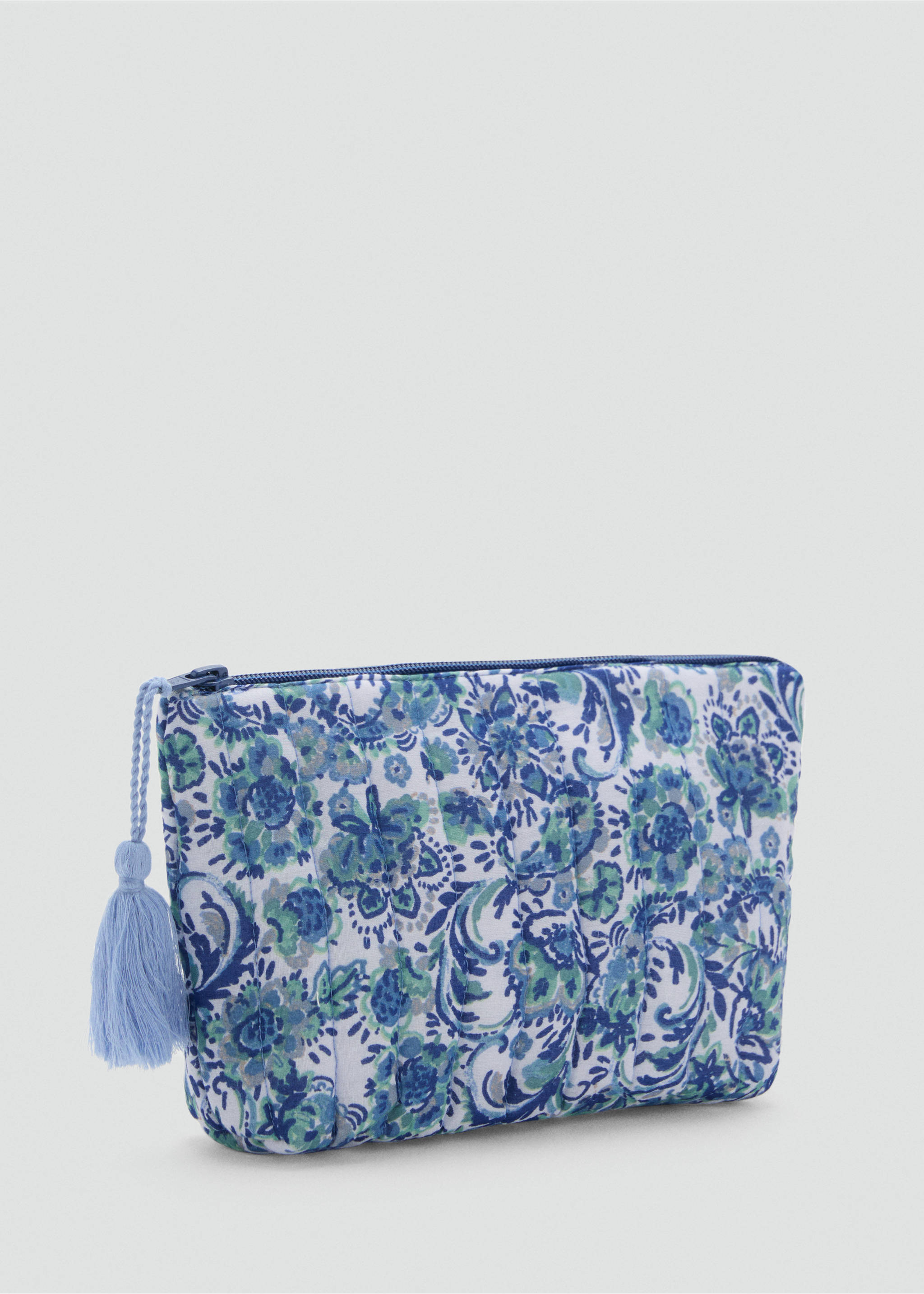 Trousse de toilette matelassée imprimée - Plan moyen, Bleu. Ref: 87028264-00.