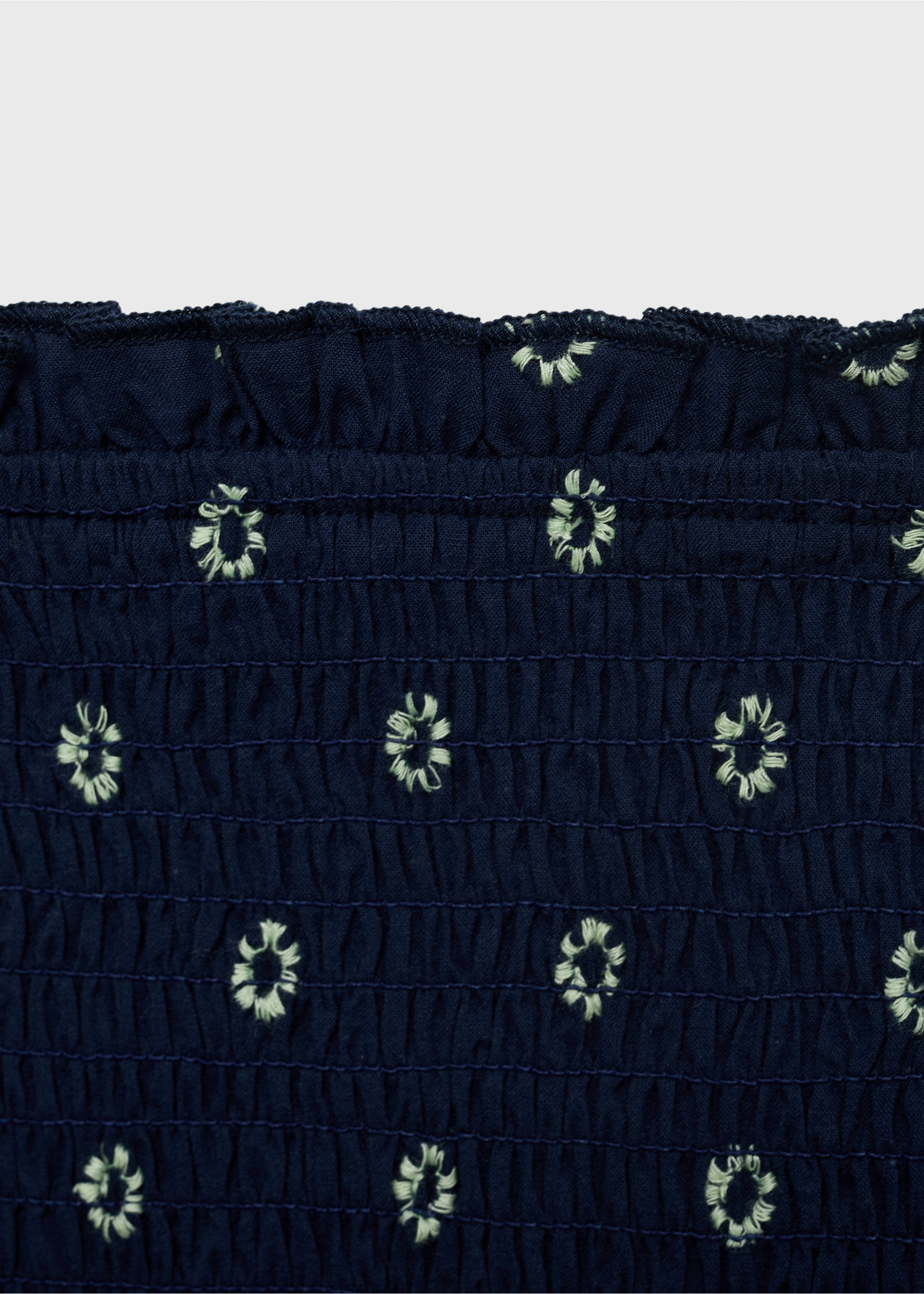 Ruched strapless top - Details of the article 0, Navy. Ref: 87028265-00.