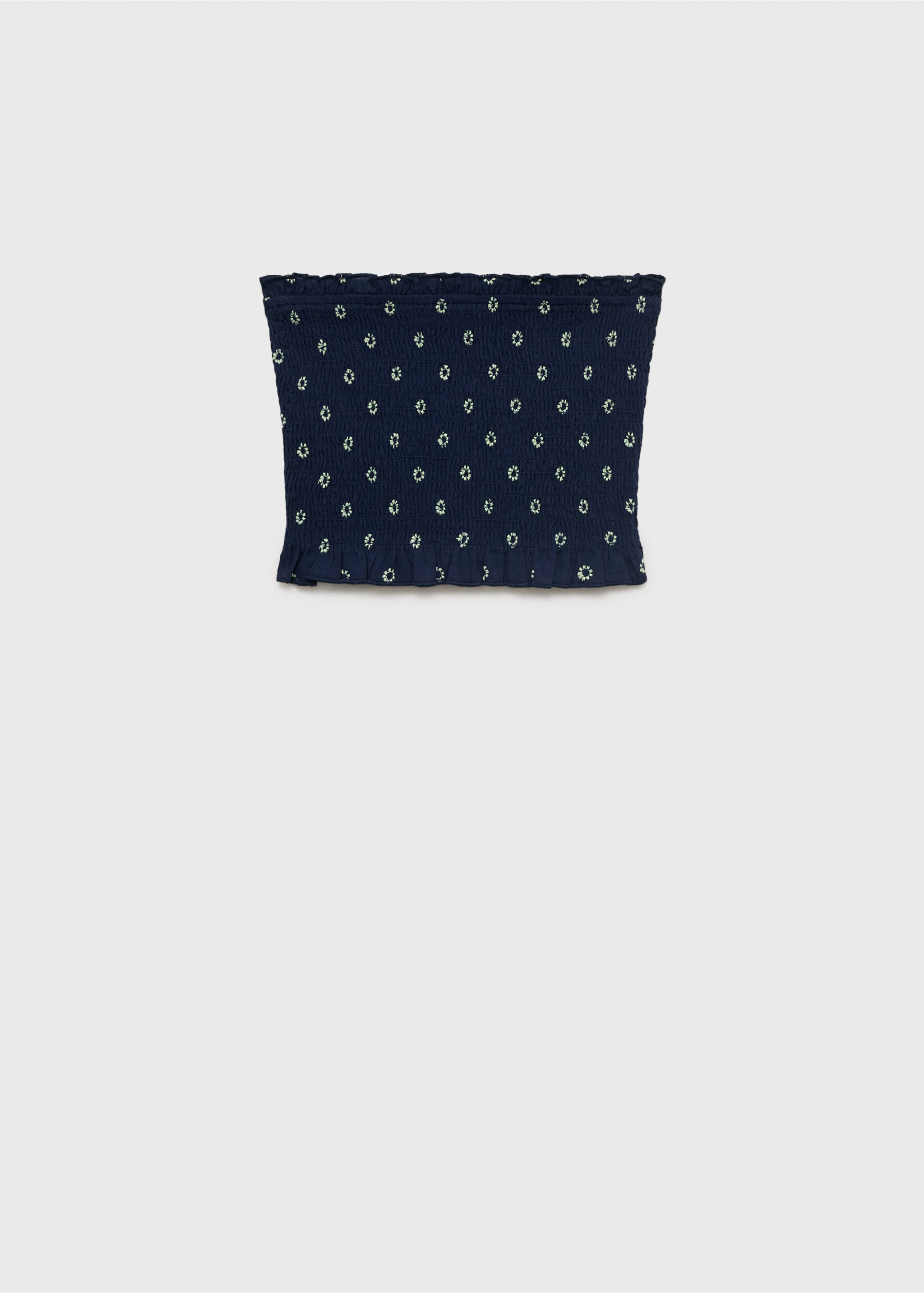 Ruched strapless top - Article without model, Navy. Ref: 87028265-00.