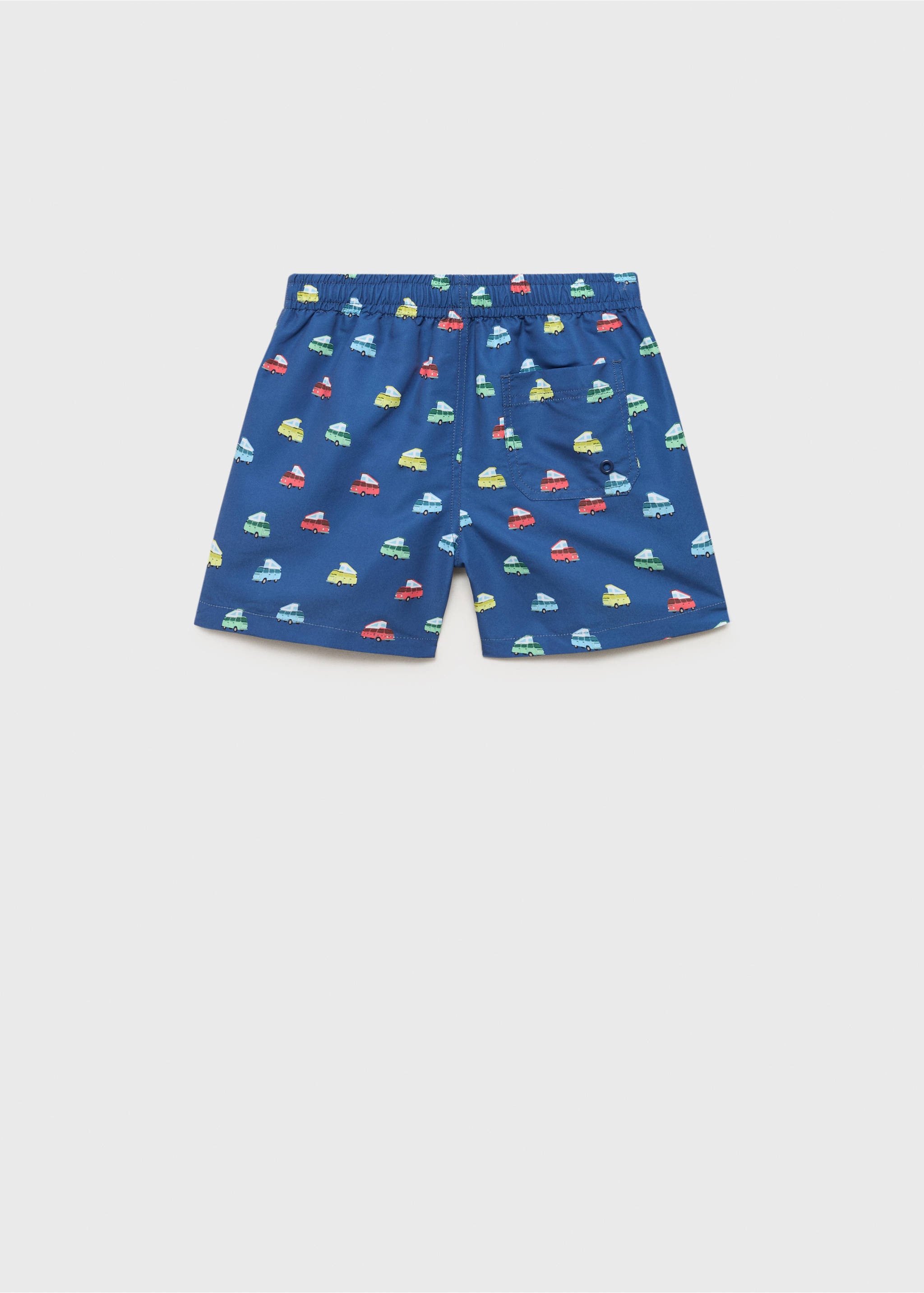 Printed swimming trunks - Reverse of the article, Navy. Ref: 87028270-00.