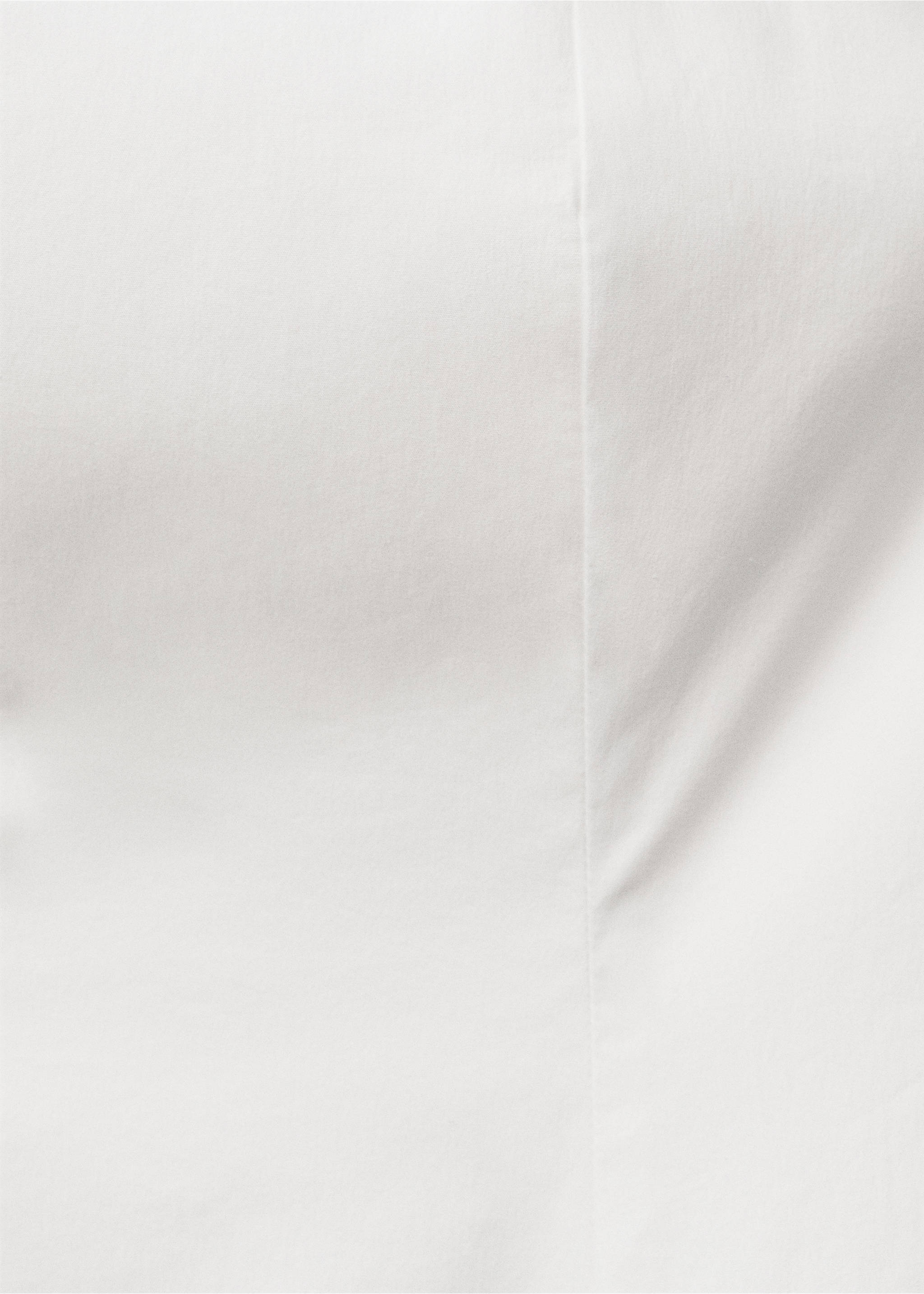 Strapless dress with puffed hem - Details of the article 8, White. Ref: 87028278-00.