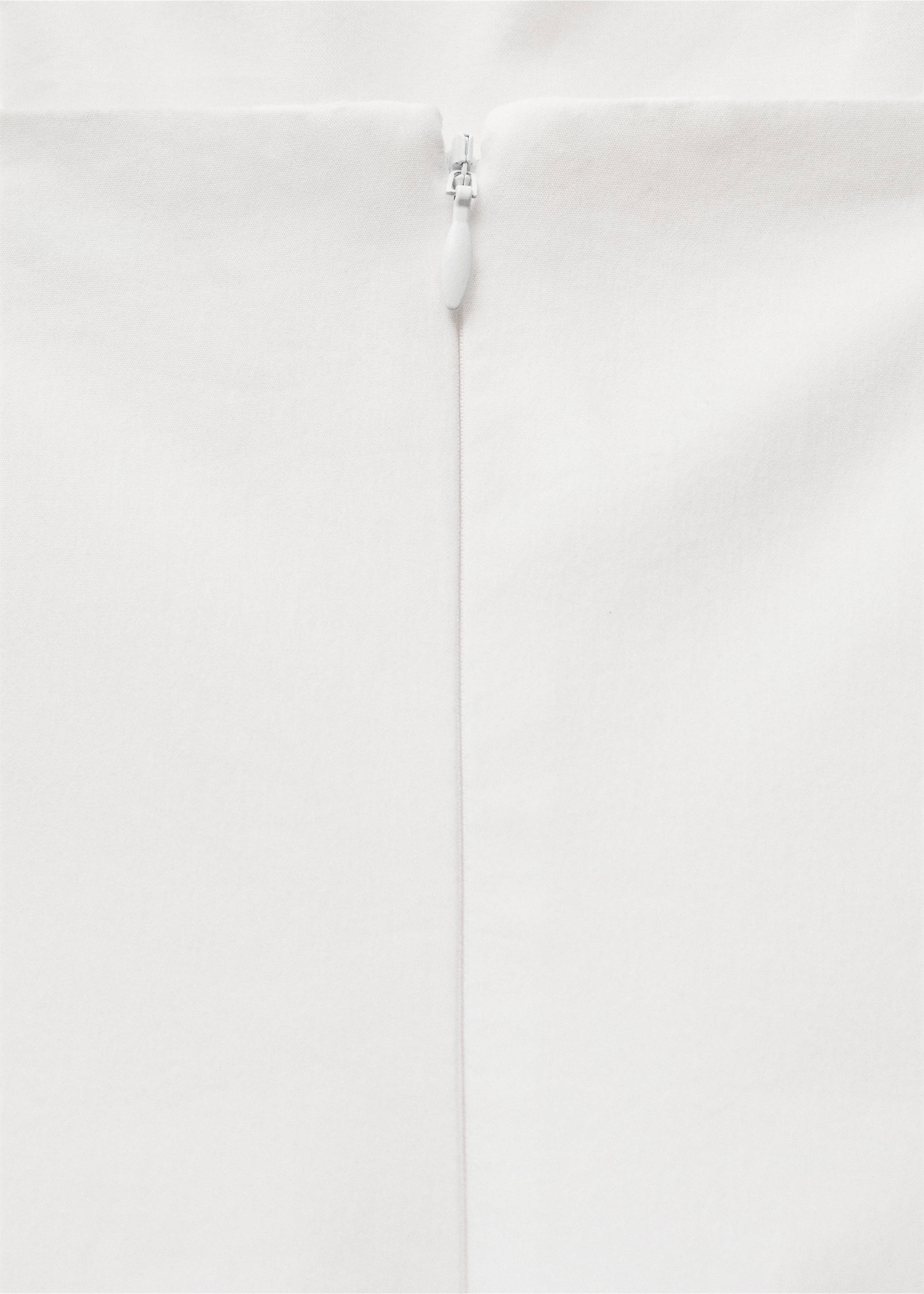 Strapless dress with puffed hem - Details of the article 0, White. Ref: 87028278-00.