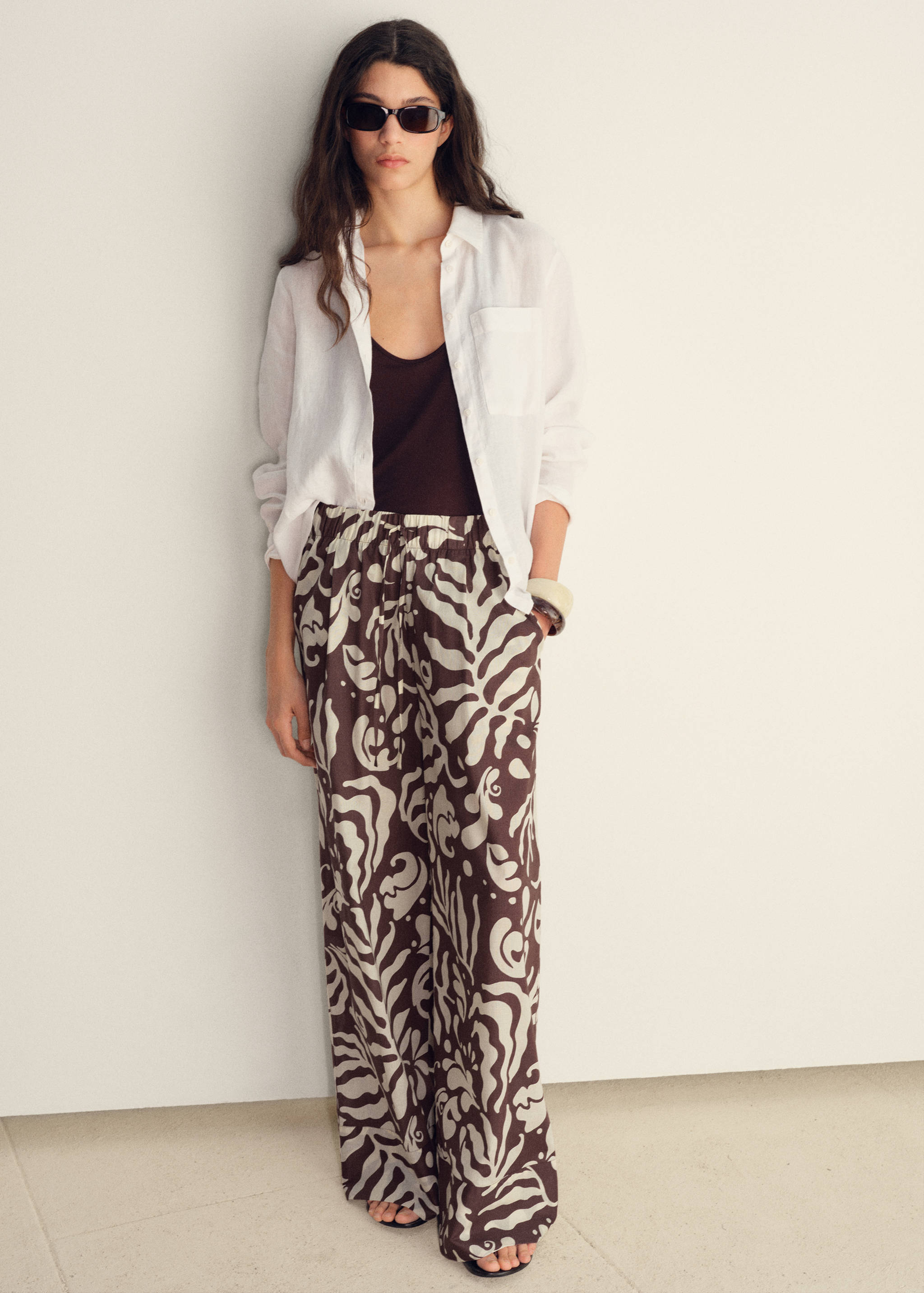 Printed cotton pants - Details of the article 2