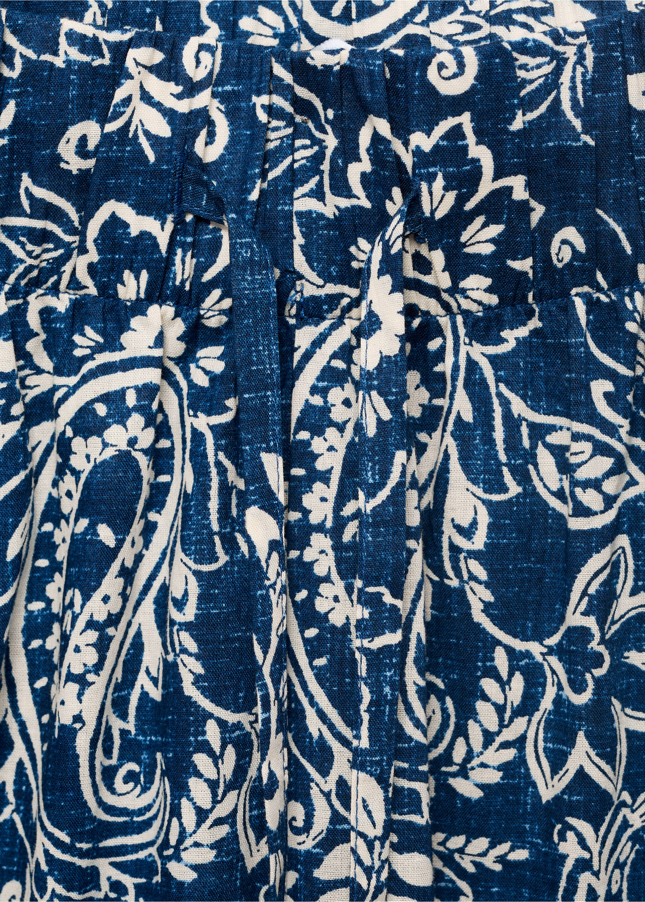 Pantalón algodón estampado - Detalle del artículo 8, Azul. Ref: 87028645-00.