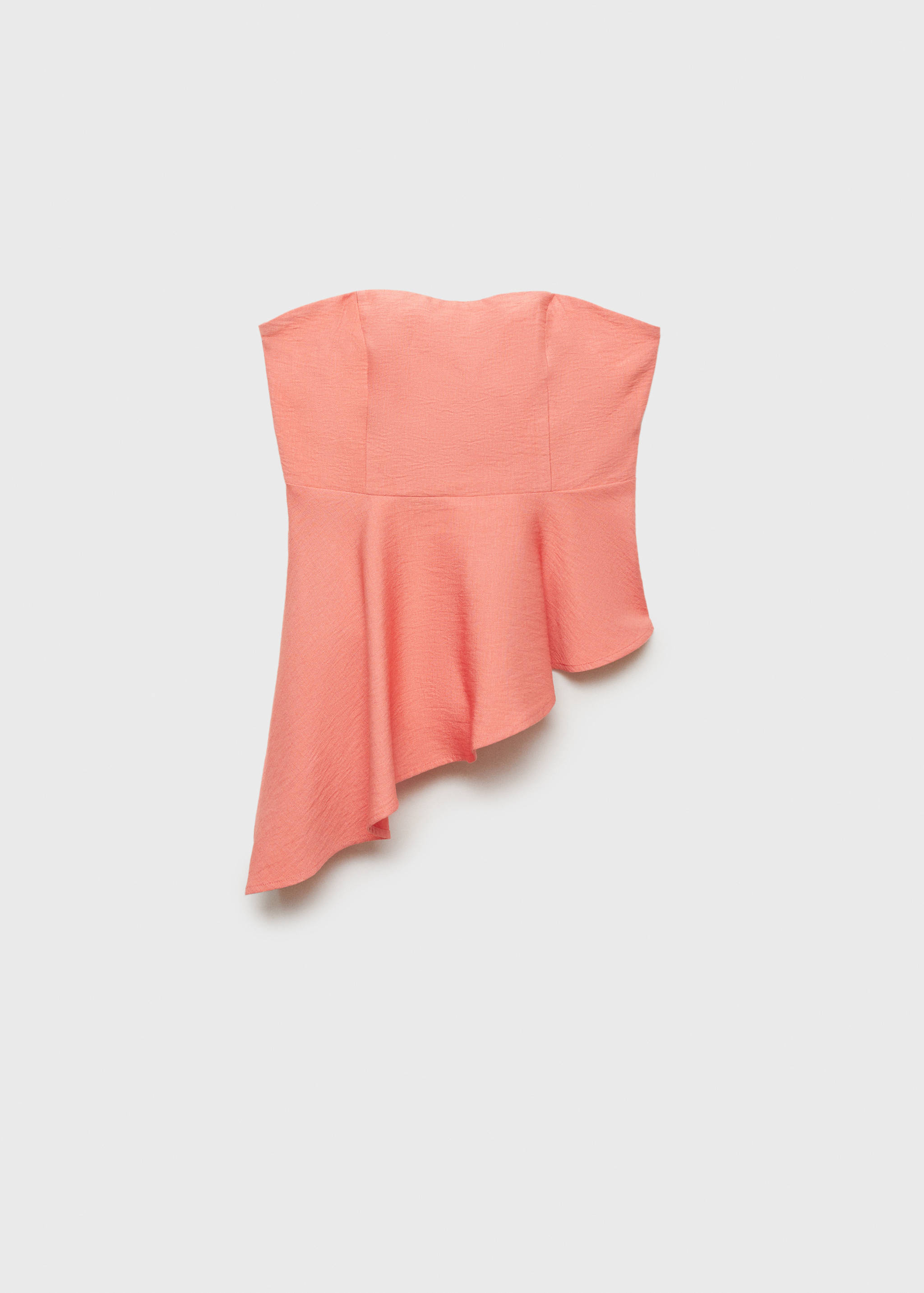 Asymmetrische strapless top - Artikel zonder model