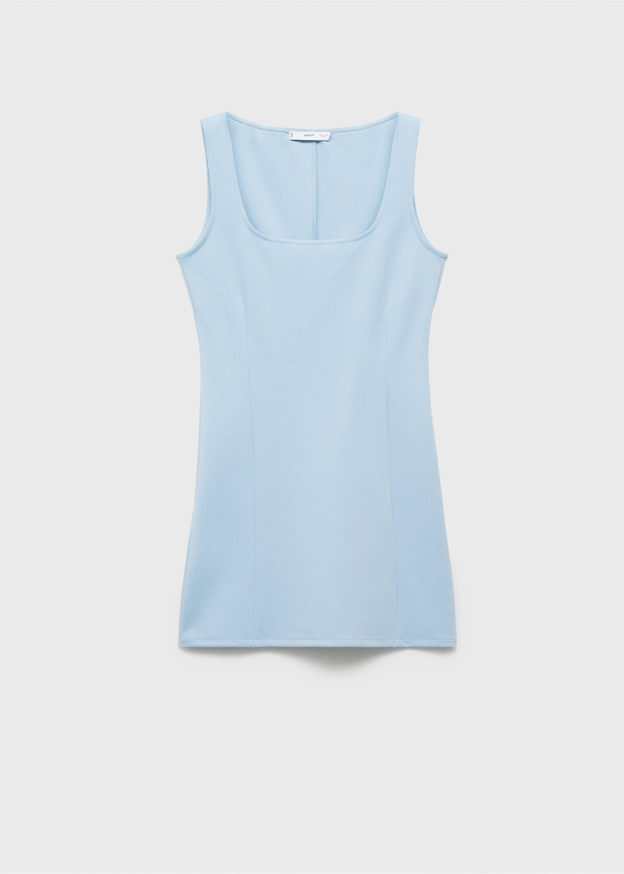 Robe à bretelles détail pinces - Article sans modèle, Bleu ciel. Ref: 87028653-00.