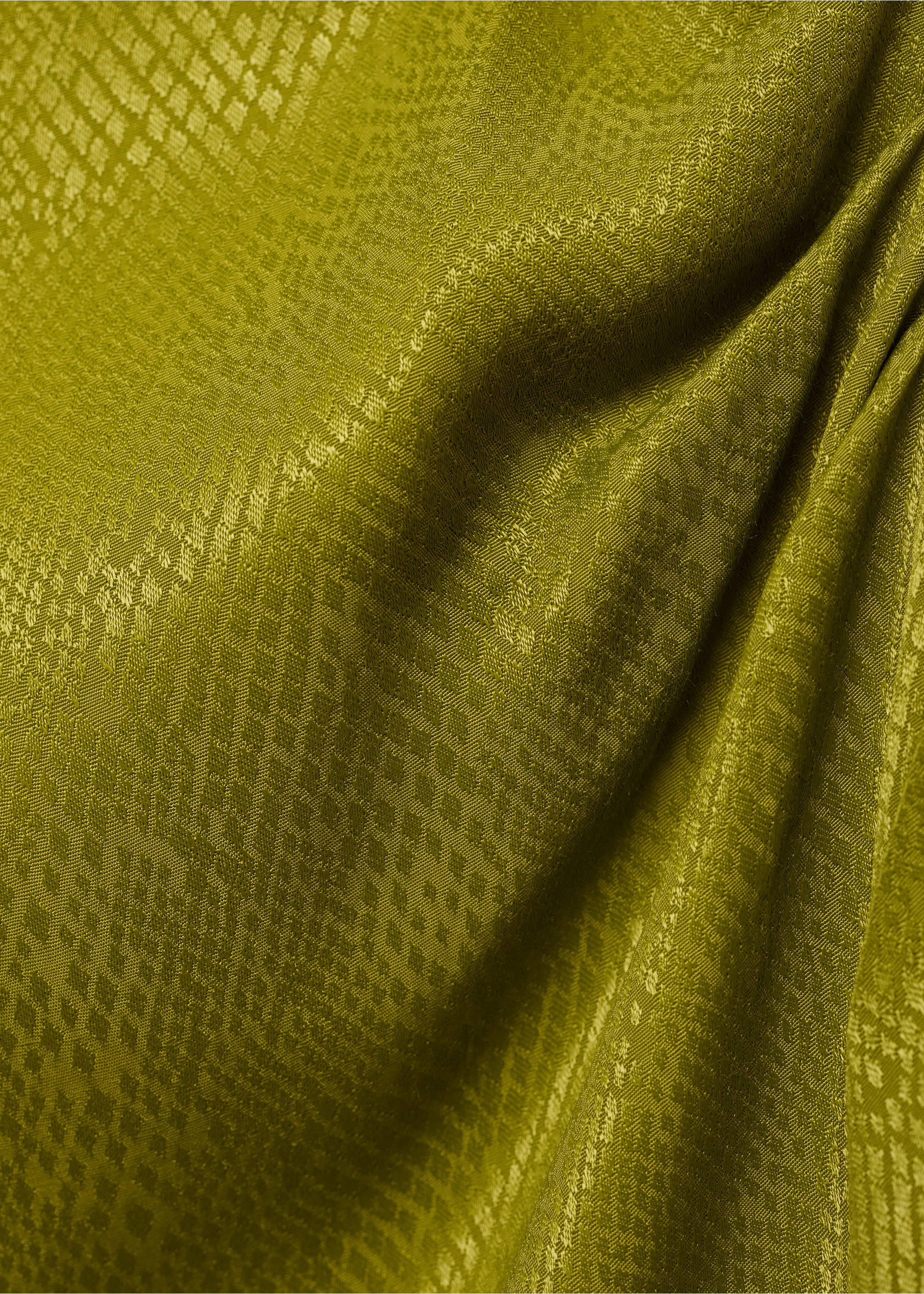 Satin blouse with asymmetrical neck - Details of the article 0, Green. Ref: 87028655-00.