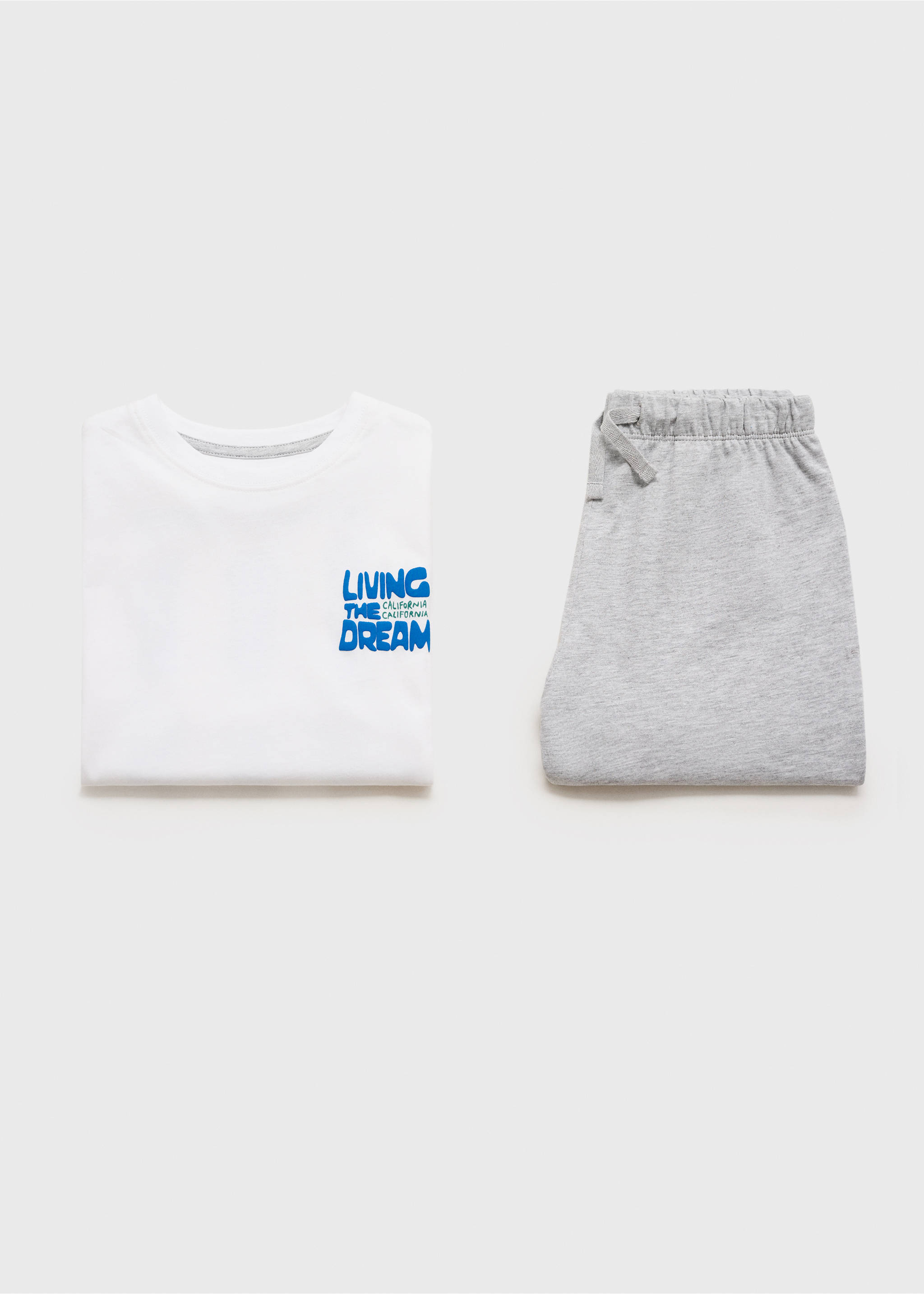 Two-piece short pyjamas - Details of the article 0, Medium Heather Grey. Ref: 87029064-00.