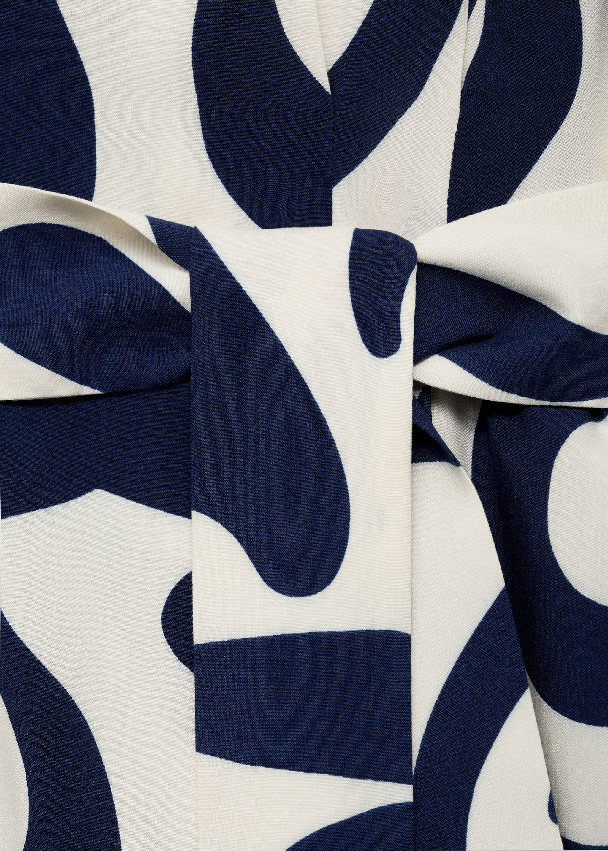 Vestido camisero estampado cinturón - Detalle del artículo 8, Azul. Ref: 87029066-00.