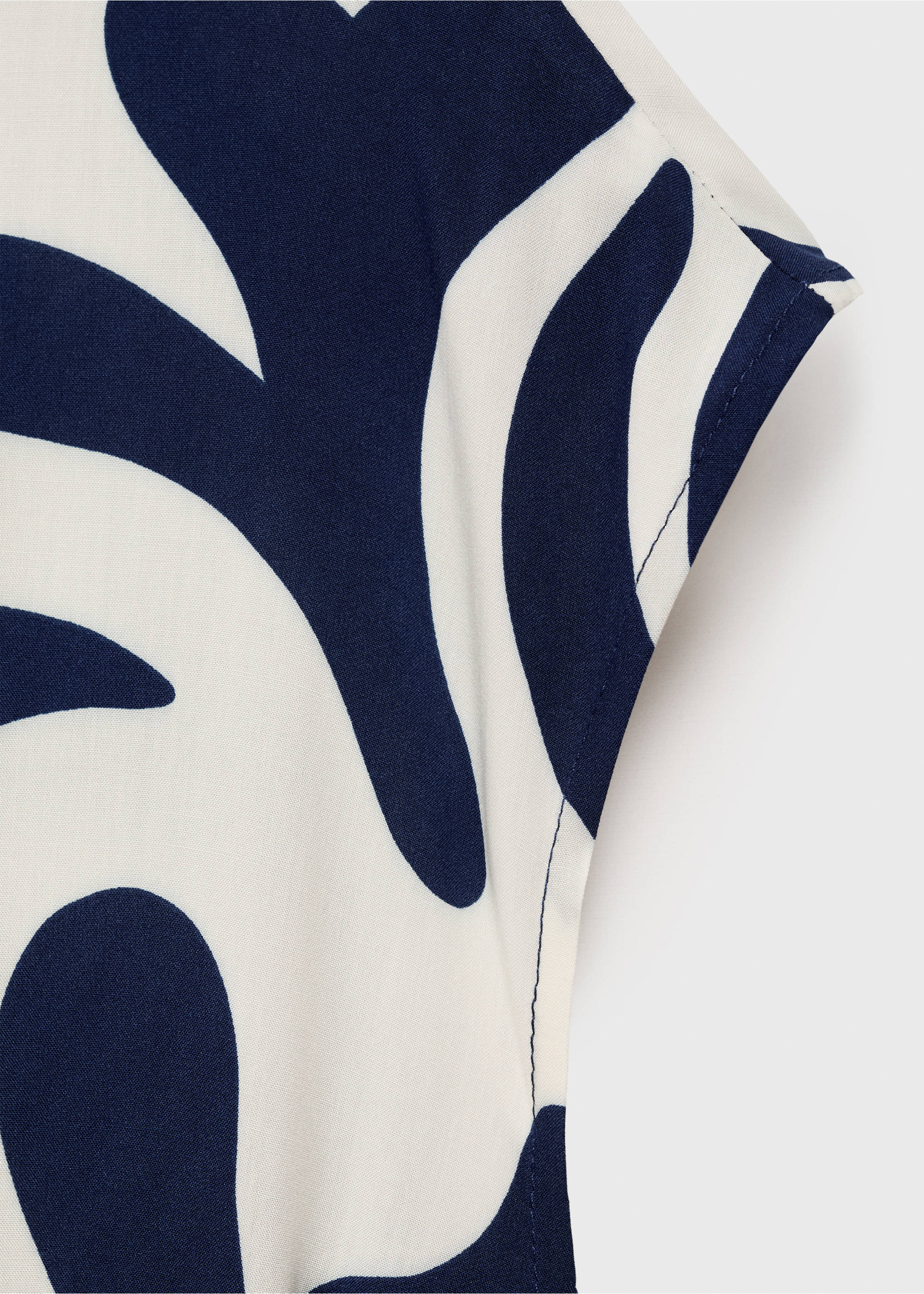 Vestido camisero estampado cinturón - Detalle del artículo 0, Azul. Ref: 87029066-00.