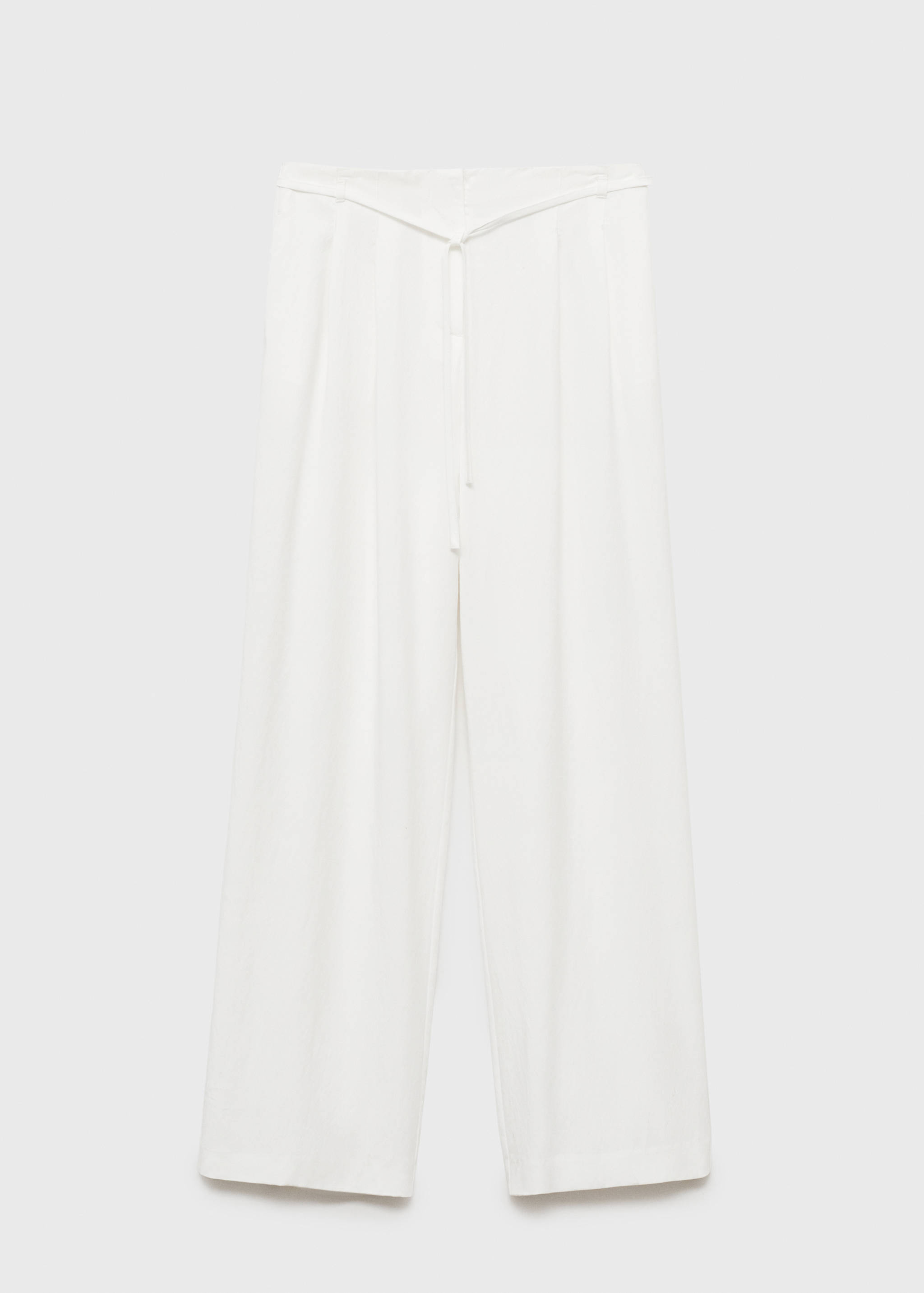 Lyocell suit trousers with bow belt - Article without model