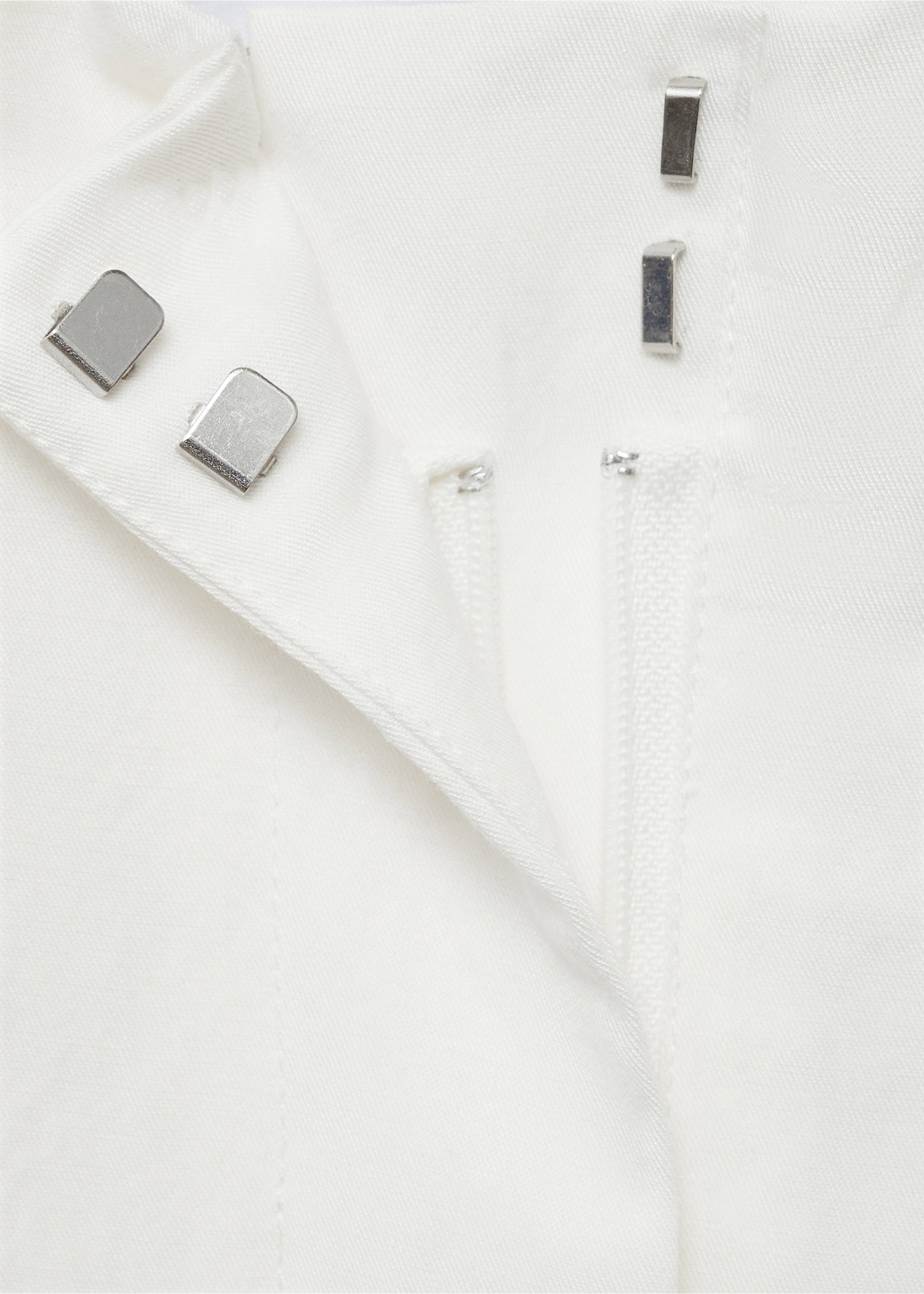 Pantalón traje lyocell cinturón lazo - Detalle del artículo 8, Blanco. Ref: 87029067-00.