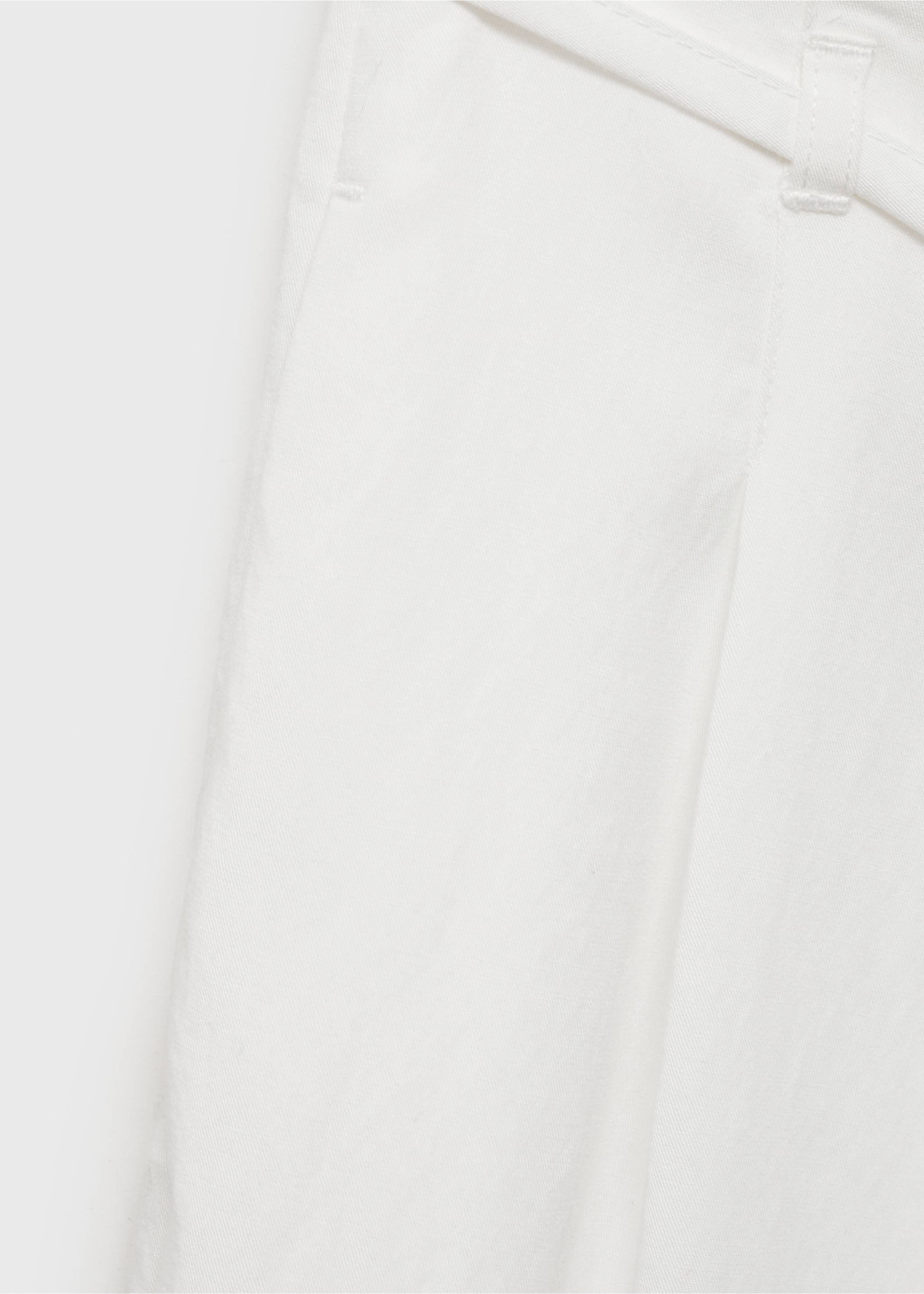 Pantalón traje lyocell cinturón lazo - Detalle del artículo 0, Blanco. Ref: 87029067-00.