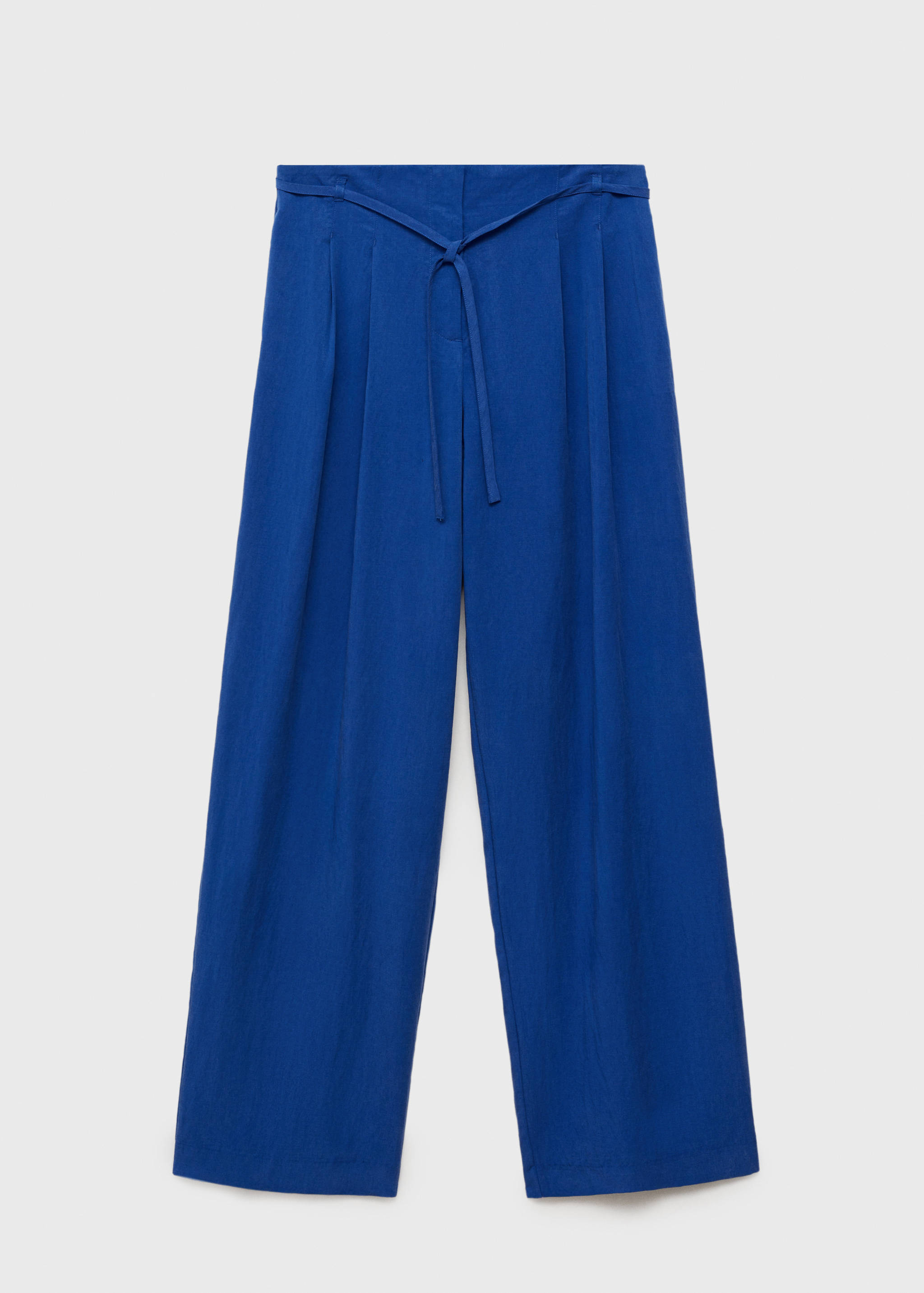 Lyocell suit trousers with bow belt - Article without model