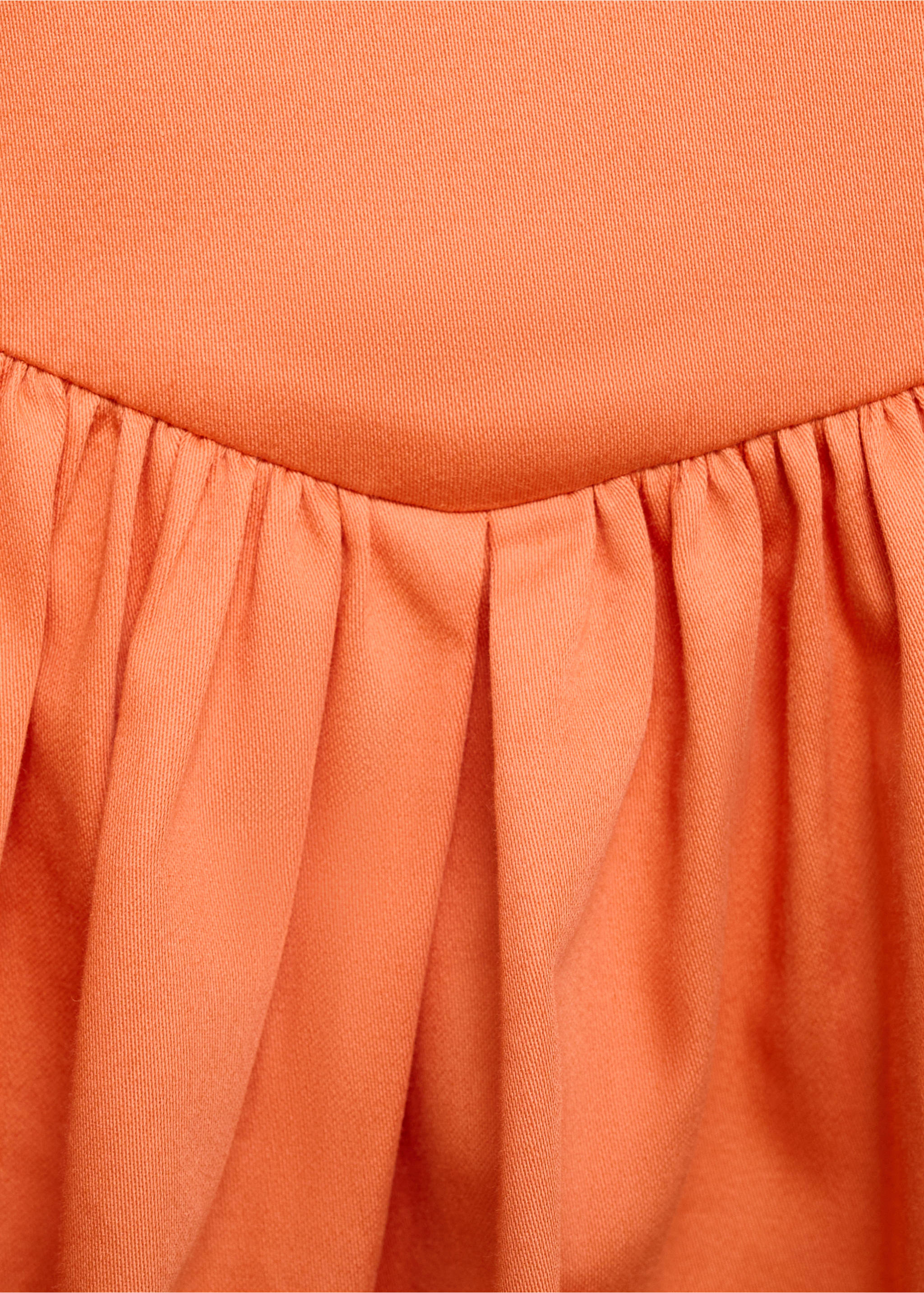 Strapless balloon dress - Details of the article 8, Orange. Ref: 87029068-00.