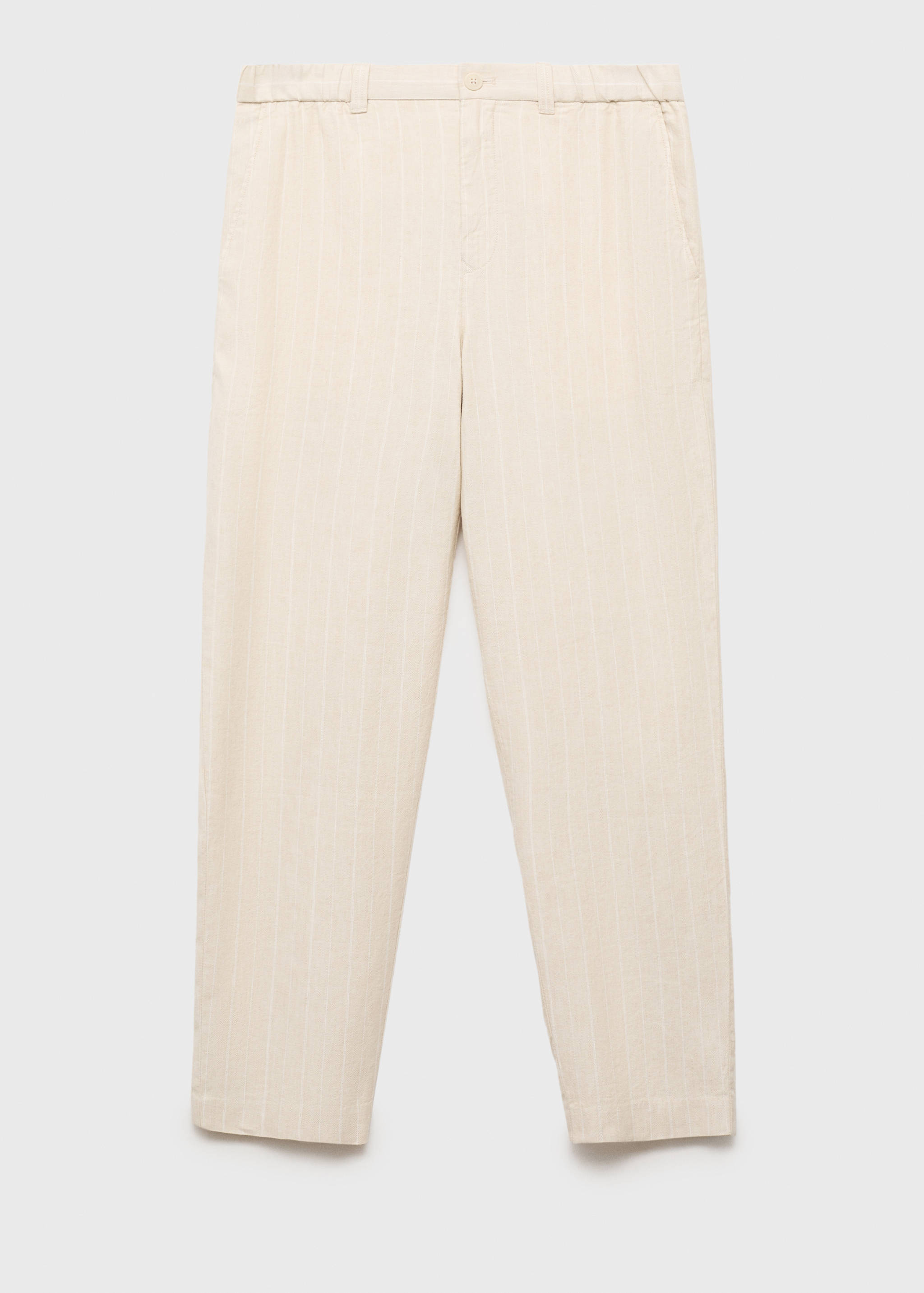 Pantalon lin fines rayures - Article sans modèle