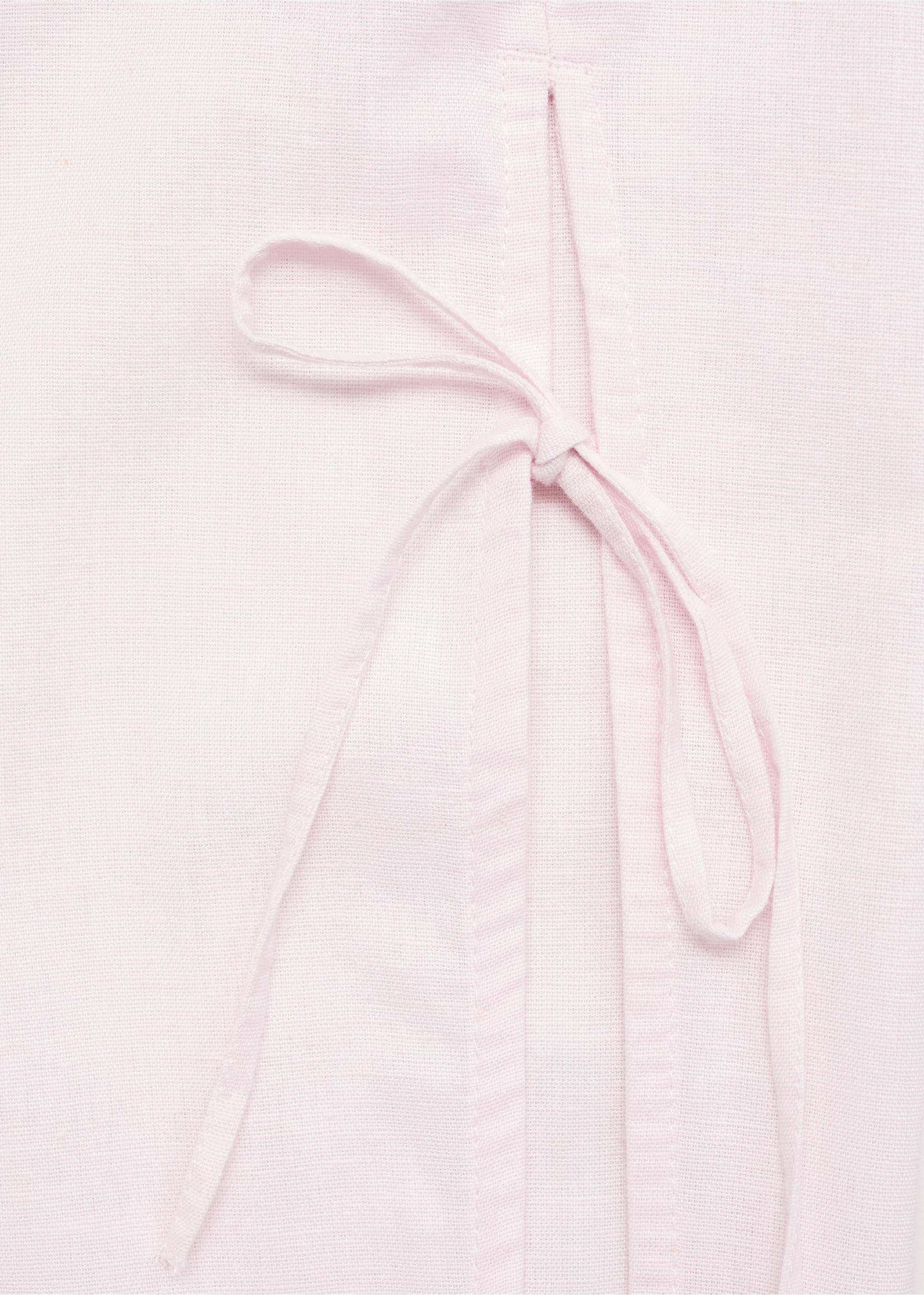 Straight pants with slits and bows - Details of the article 0, Pastel Pink. Ref: 87029208-00.