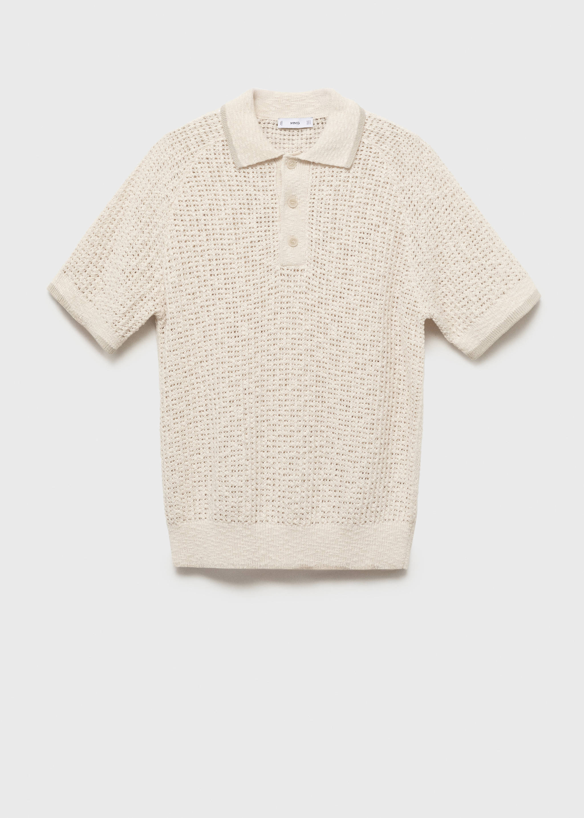 Polo maille ajourée coton - Article sans modèle