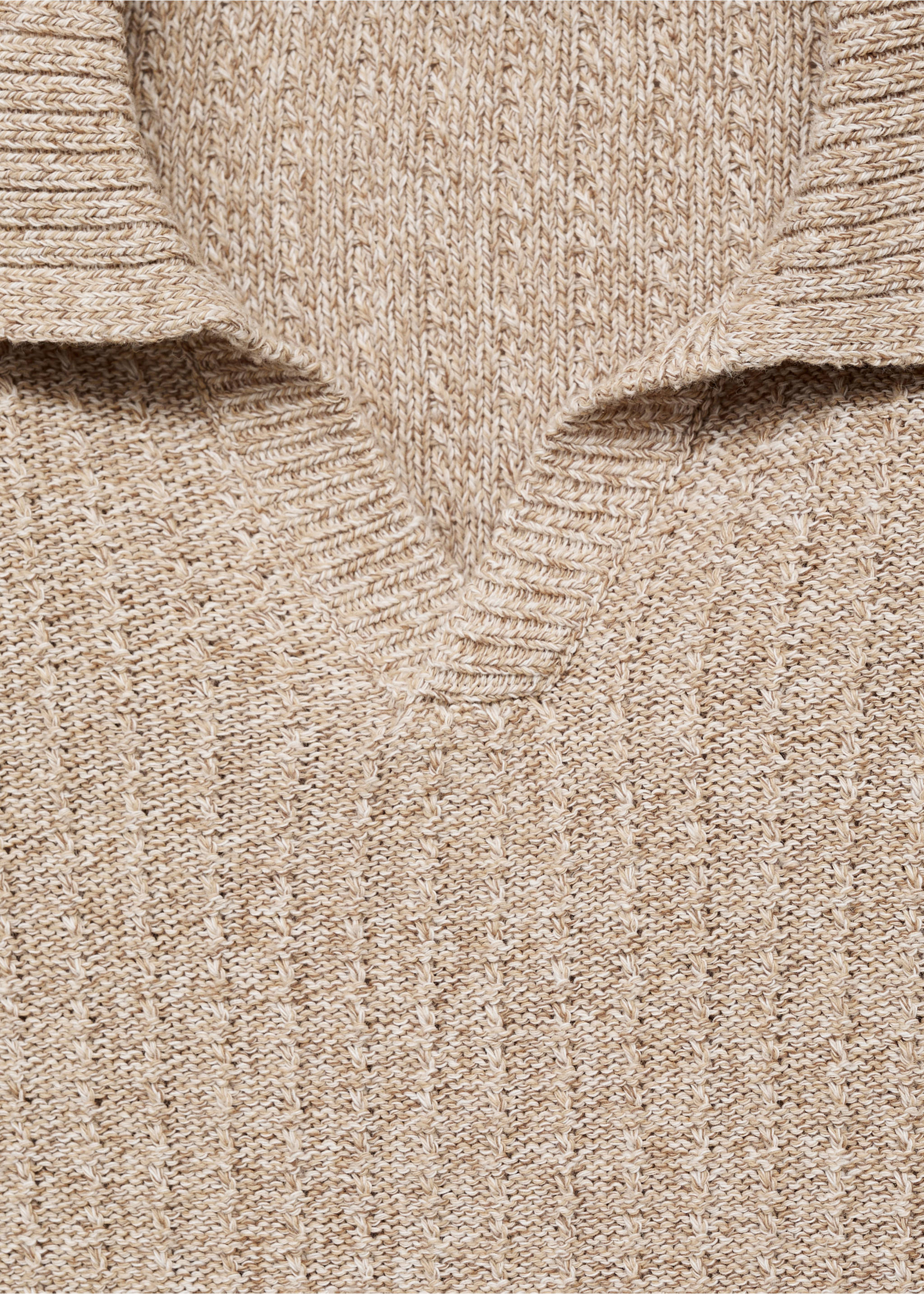 Polo coton maille structuré - Détail de l'article 8, Beige. Ref: 87029213-00.