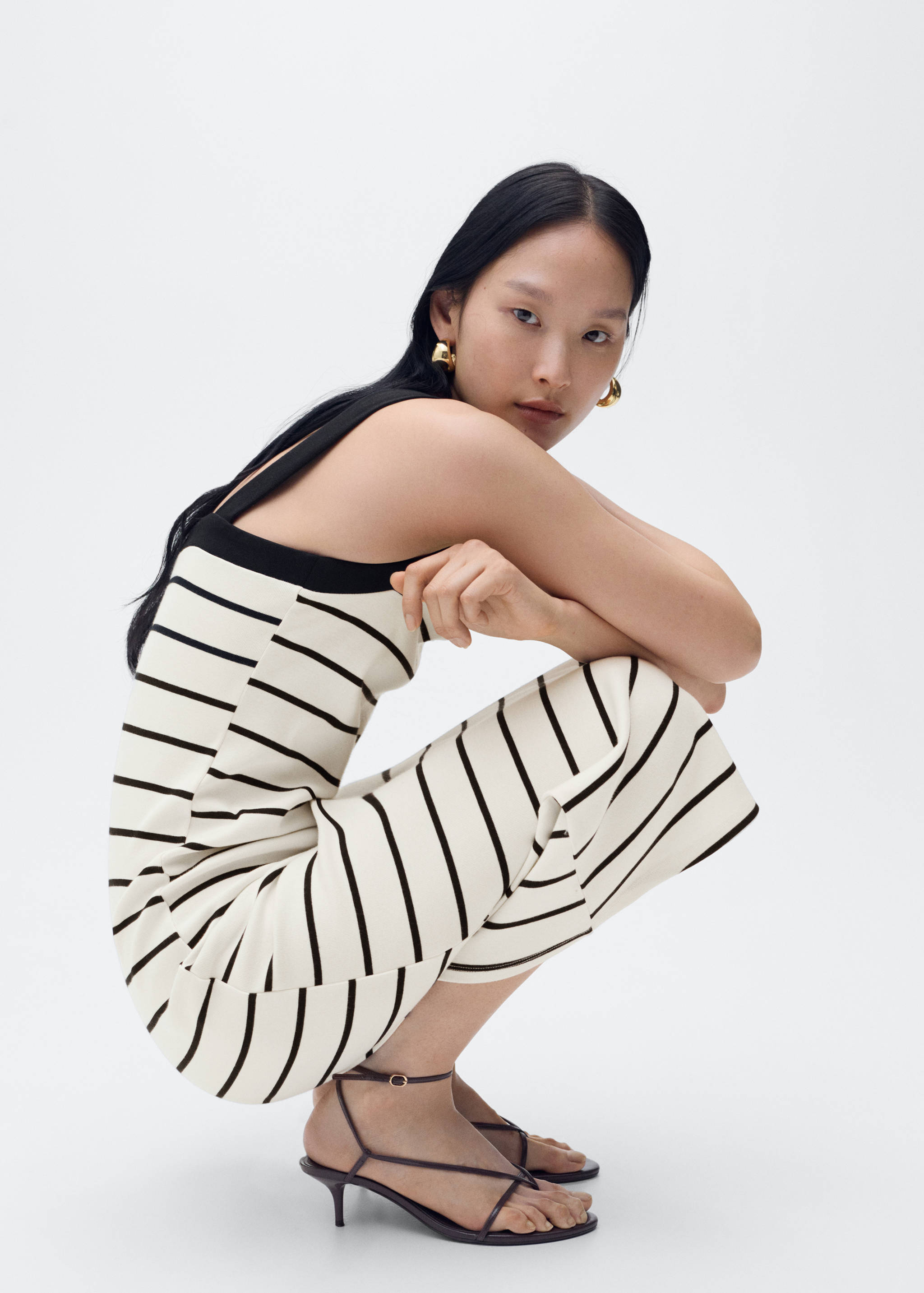 Striped midi dress - Details of the article 2