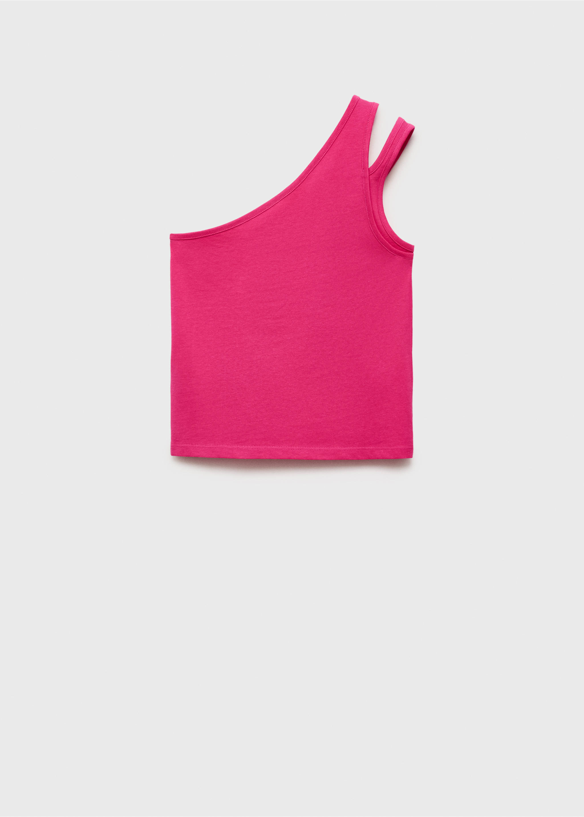 Top liso asimetrico - Artículo sin modelo, Fucsia. Ref: 87029216-00.