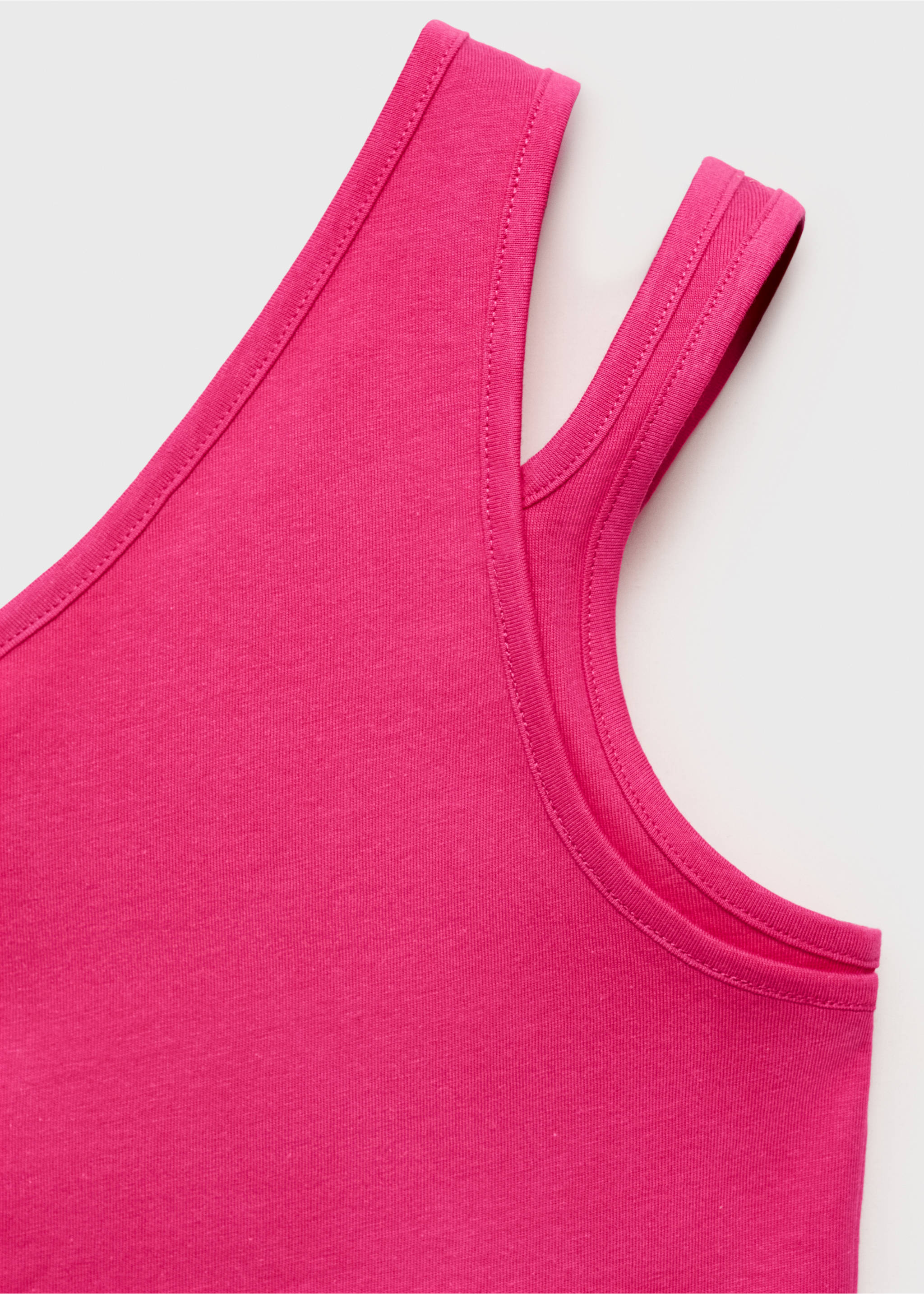 Top liso asimetrico - Detalle del artículo 8, Fucsia. Ref: 87029216-00.