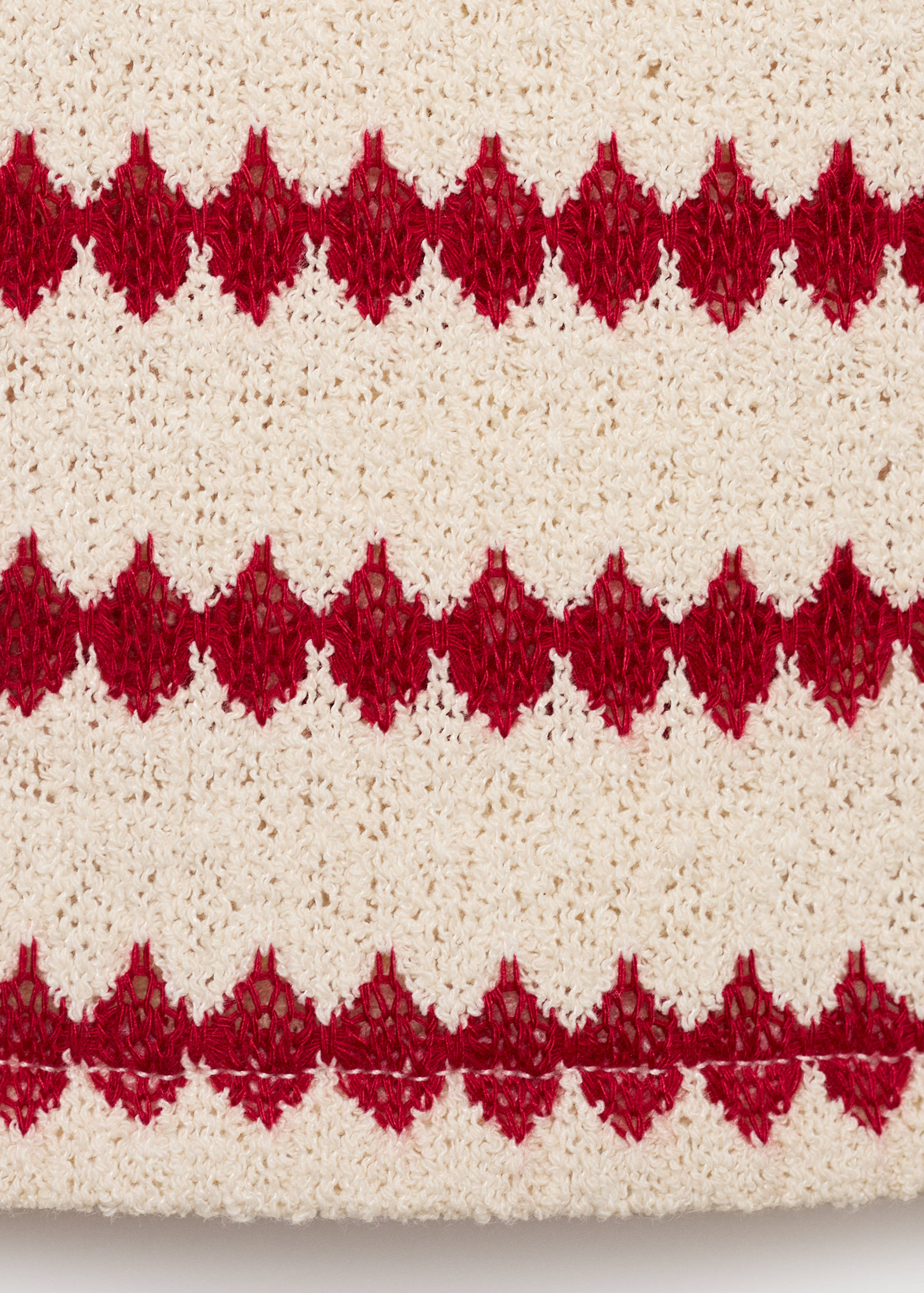 Knitted top with geometric print - Details of the article 8