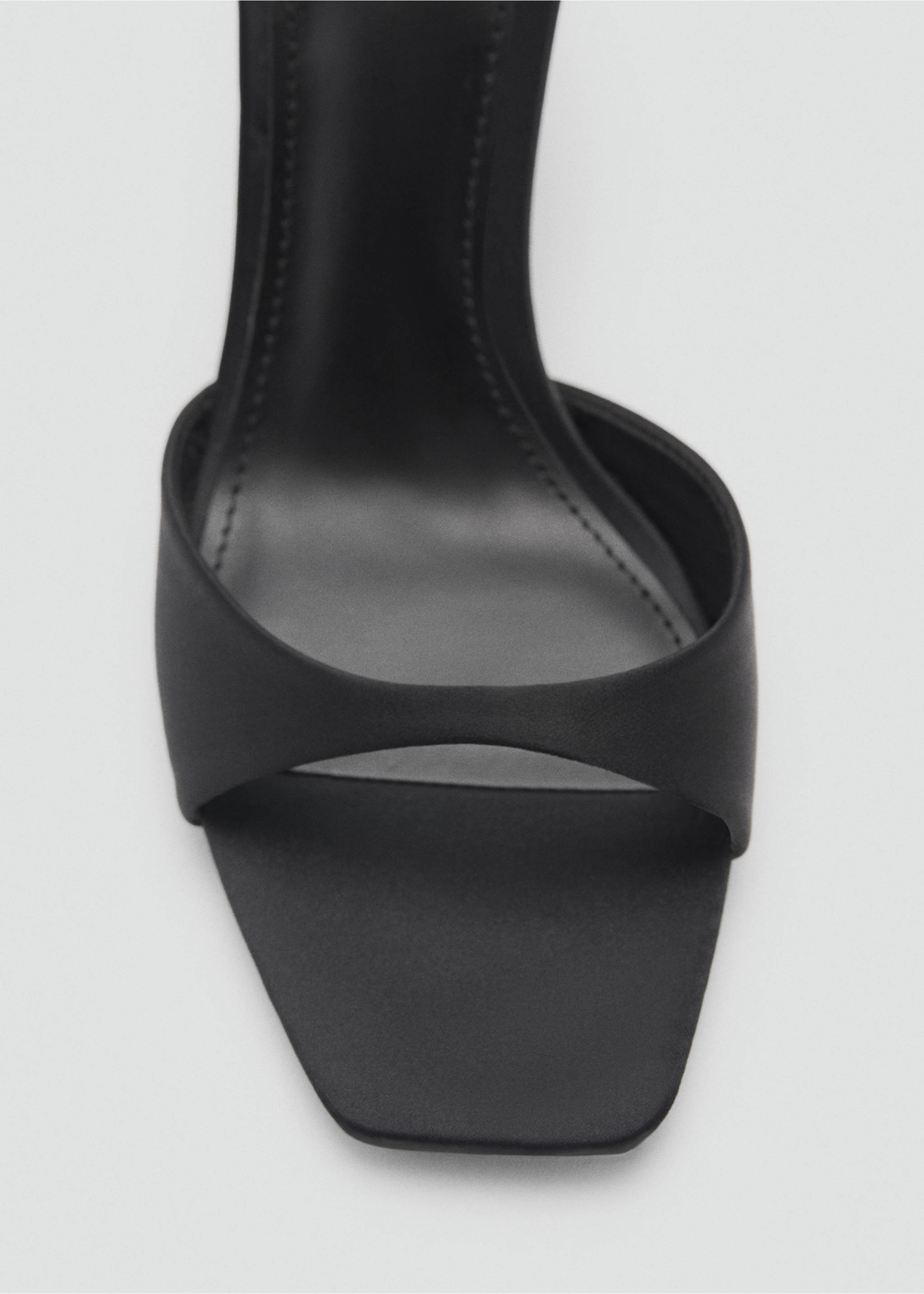 Strappy heeled sandals - Details of the article 3, Black. Ref: 87030250-00.
