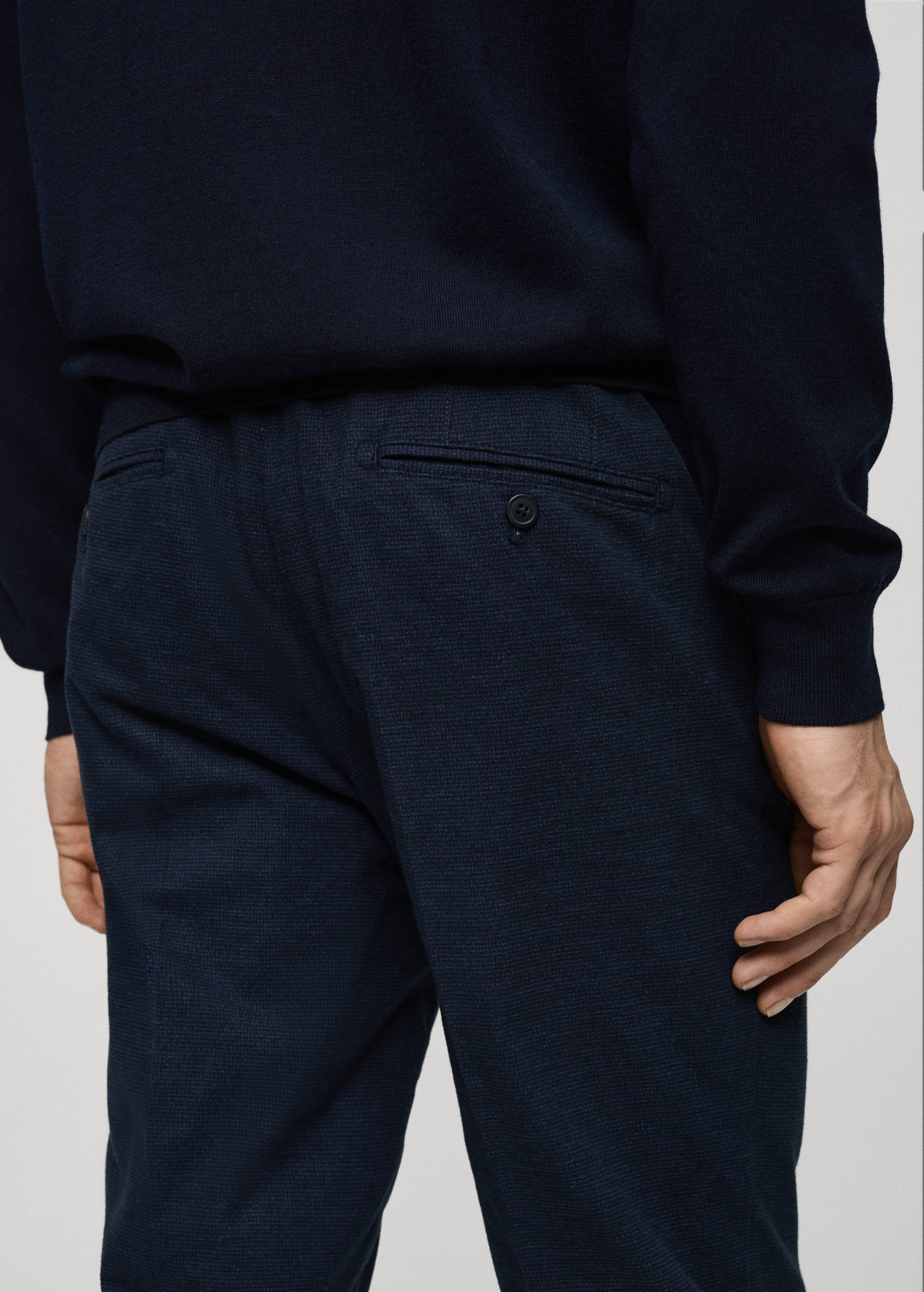 Micro-houndstooth flannel trousers - Details of the article 6